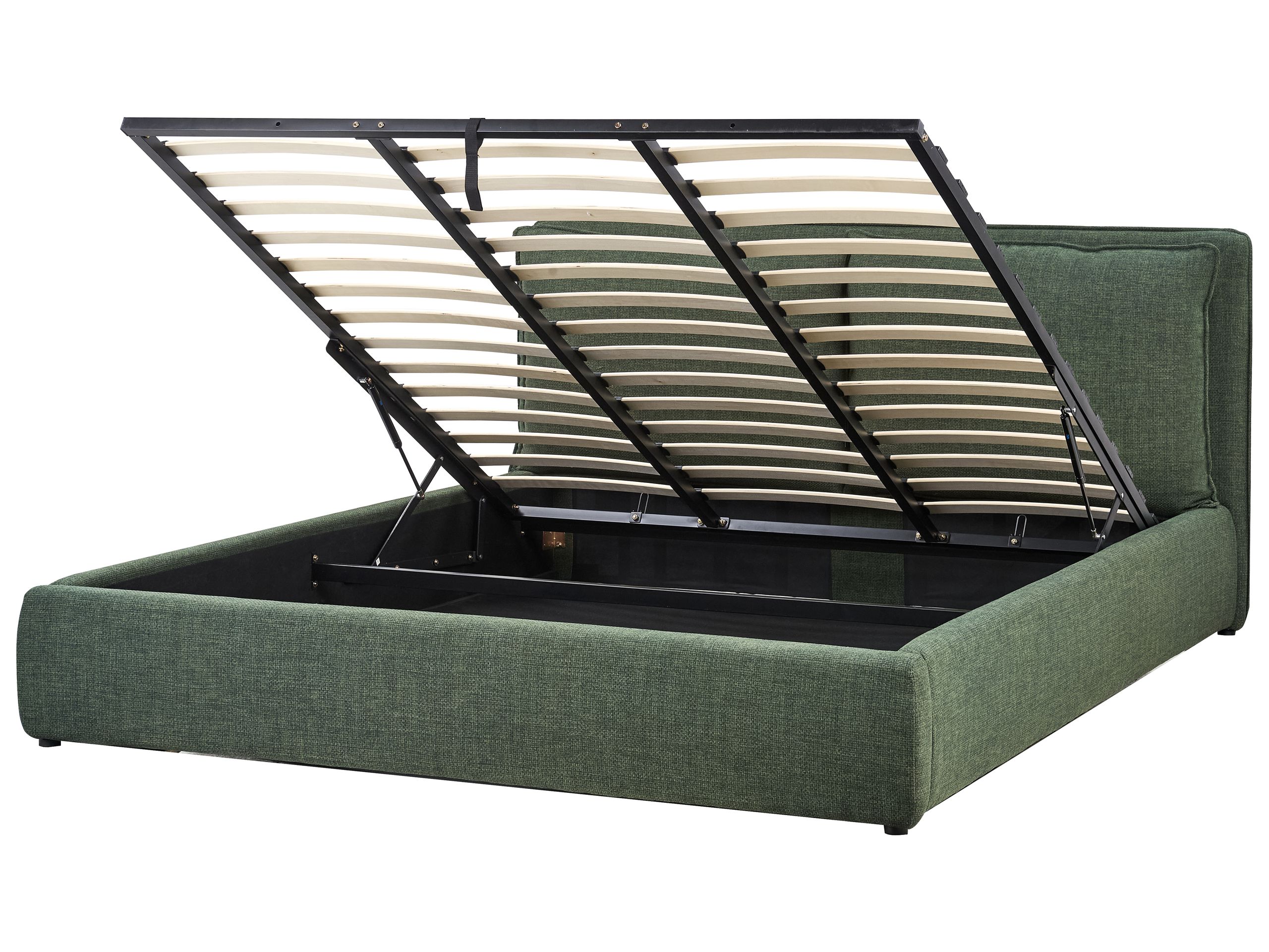 NAJOBNA Ottoman Bed Fabric 180 x 200 cm (EU Super King) Dark Green - Gemini Interiors
