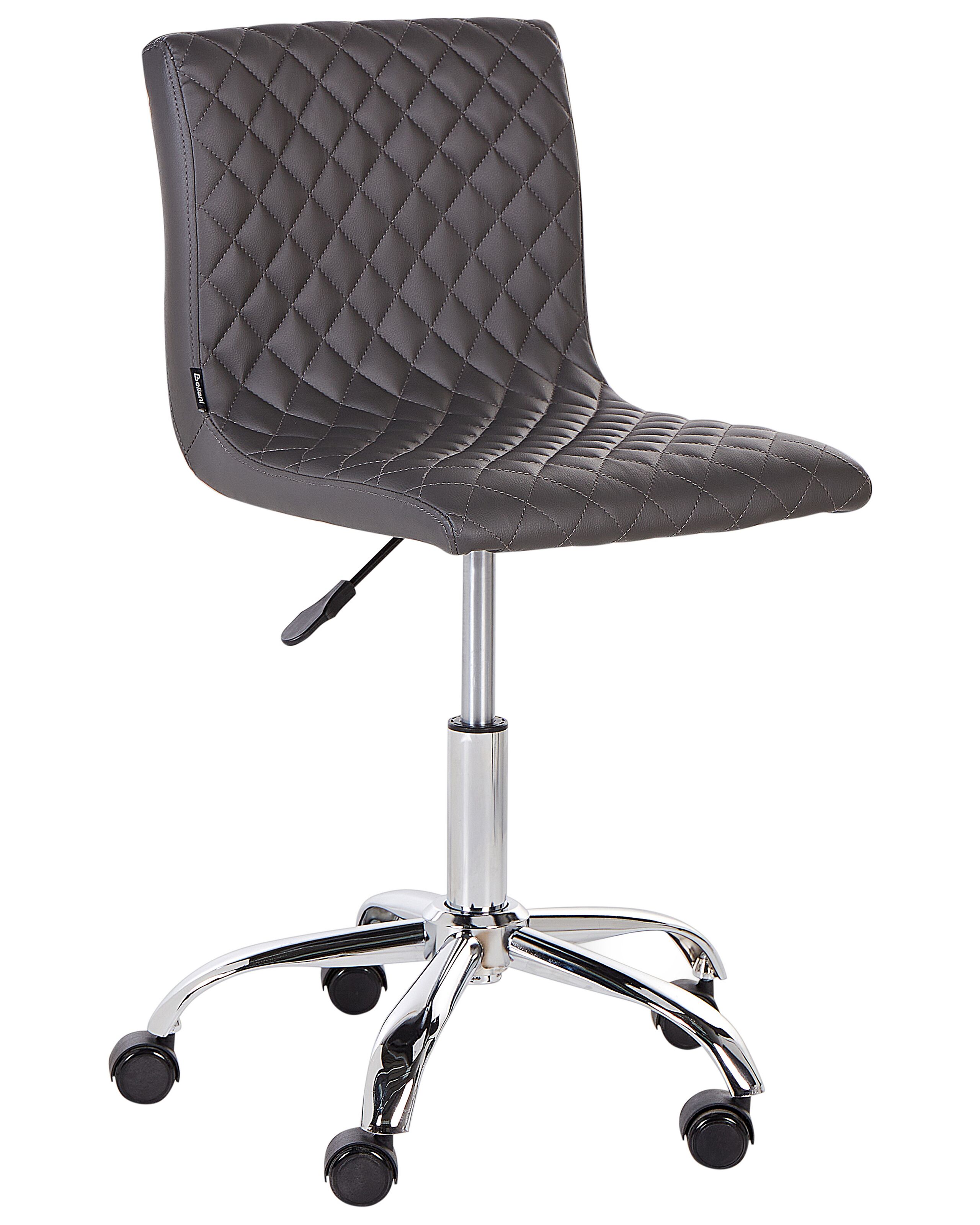 Faux Leather Desk Chair Dark Grey ORLANDO - Gemini Interiors