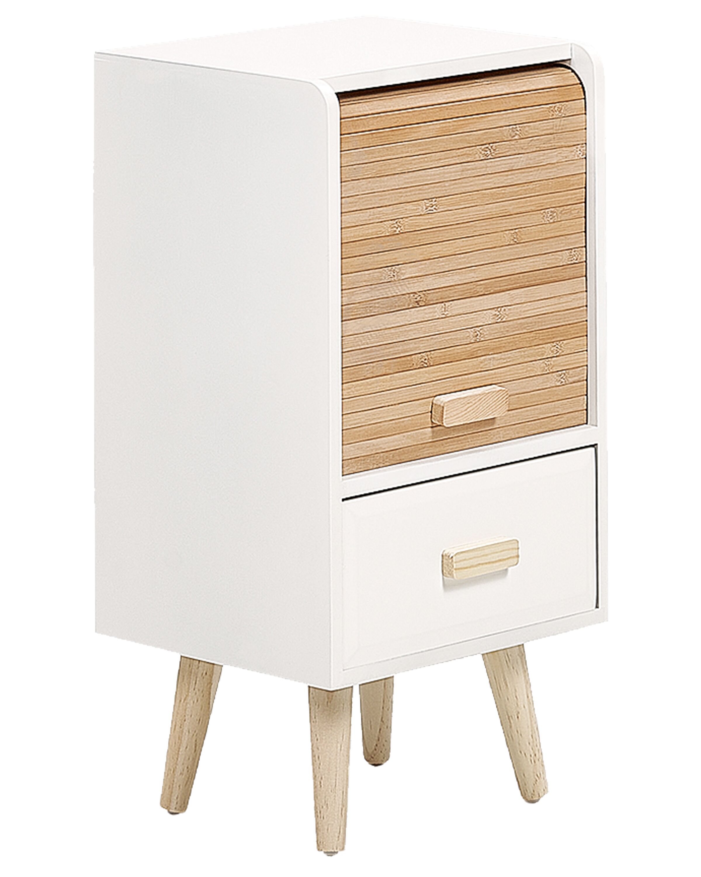 1 Drawer Bedside Table NESIKA White - Gemini Interiors