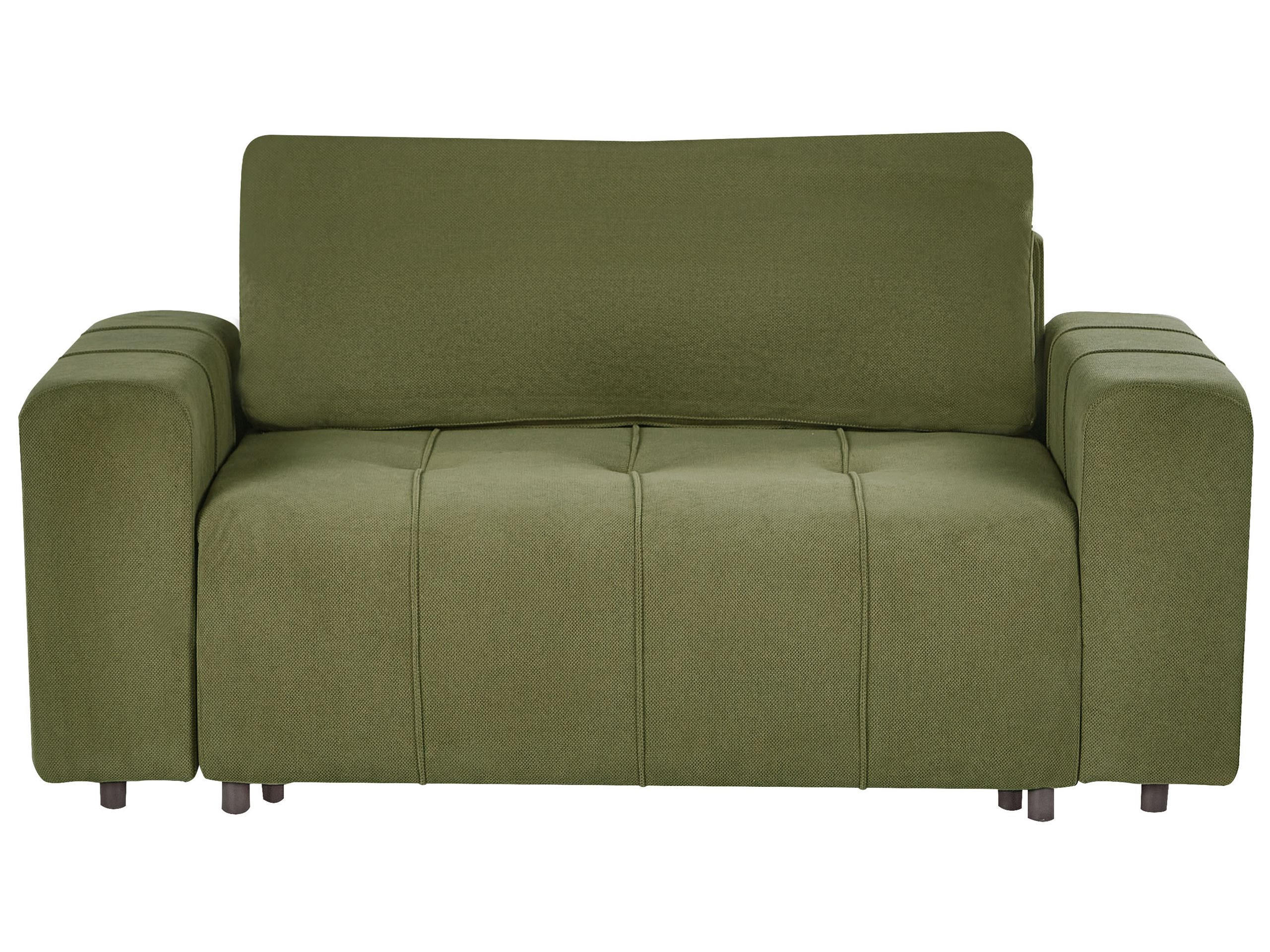 2 Seater Fabric Sofa Bed with Storage Green INNVIK - Gemini Interiors