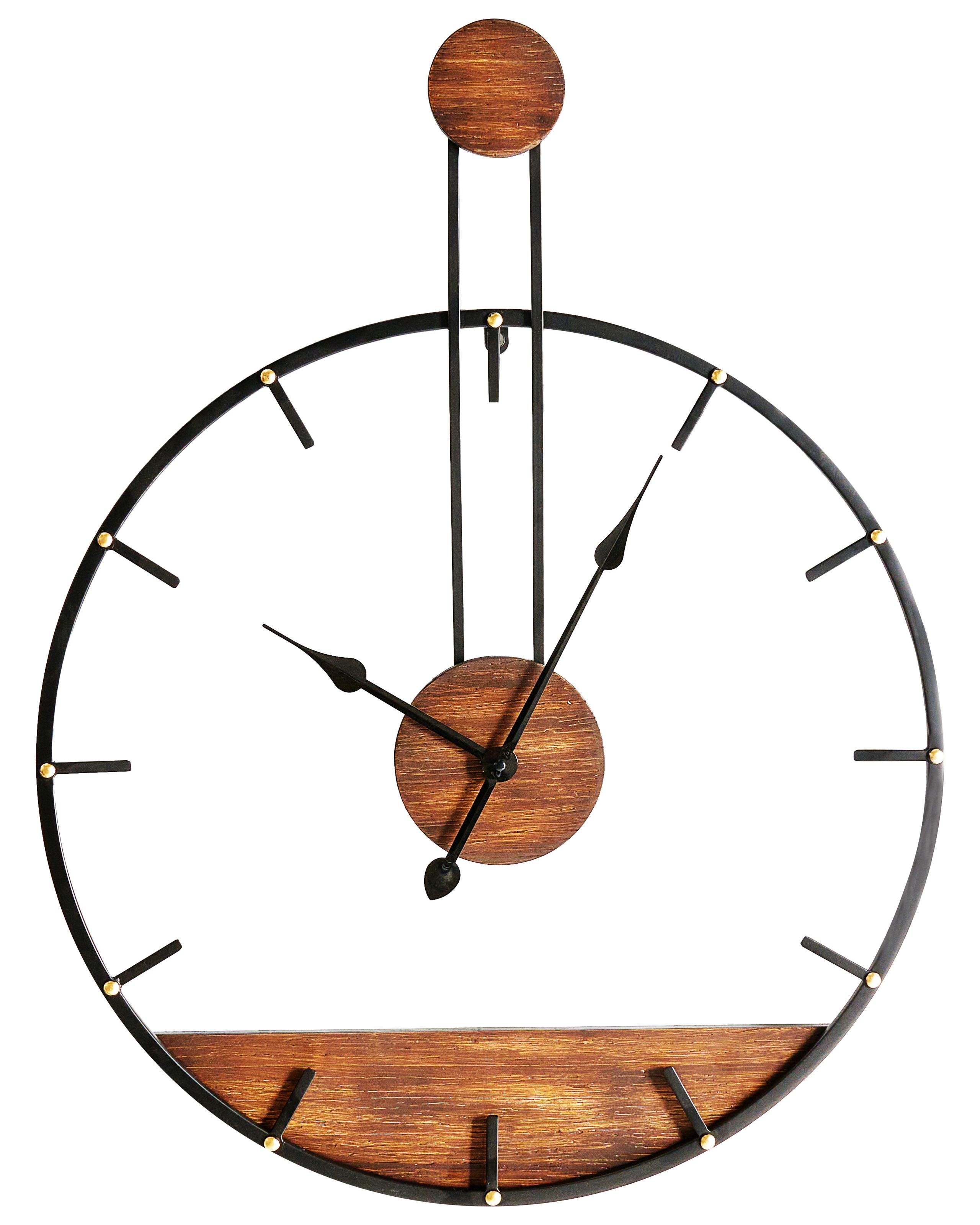 BROADLEIGHON Wall Clock Metal - Black - Gemini Interiors