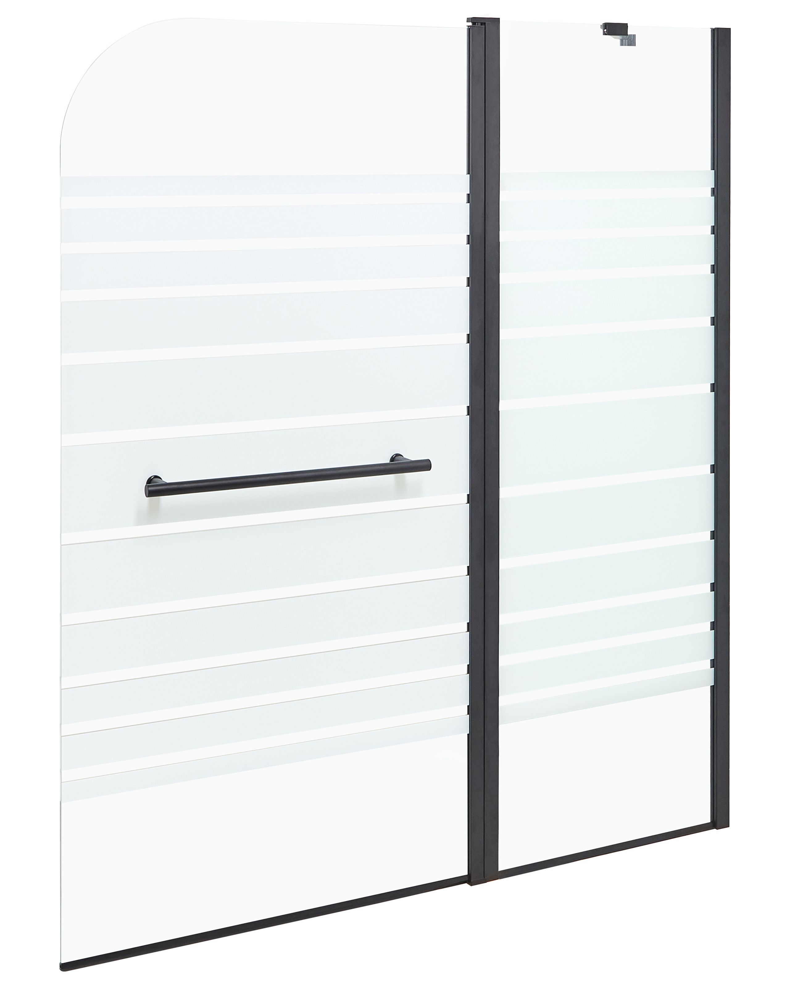 Shower Bath Screen TUAPI 140 x 120 cm Black - Gemini Interiors