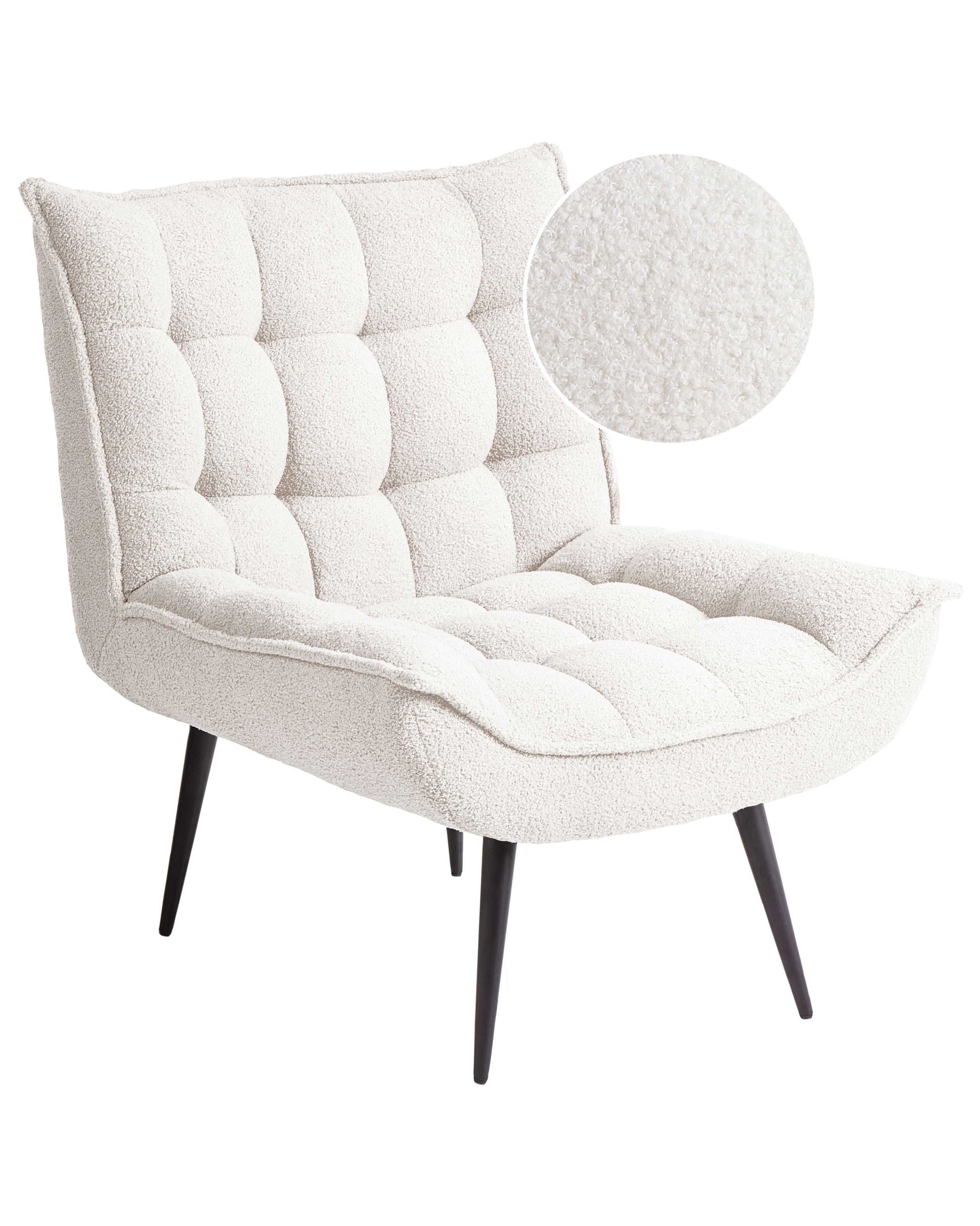Armchair ALVESTA Boucle White - Gemini Interiors