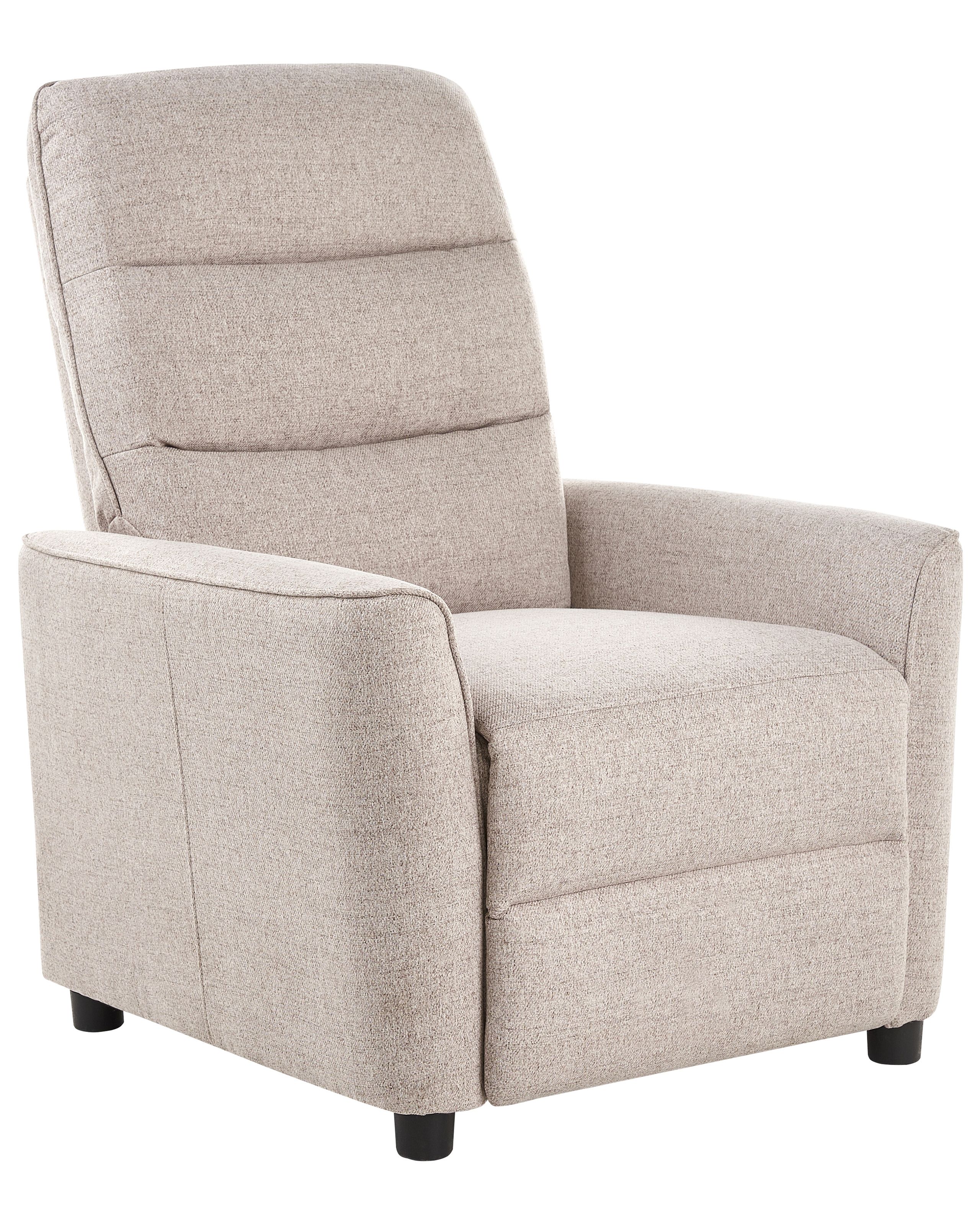 Recliner Chair SANDE Fabric Taupe - Gemini Interiors