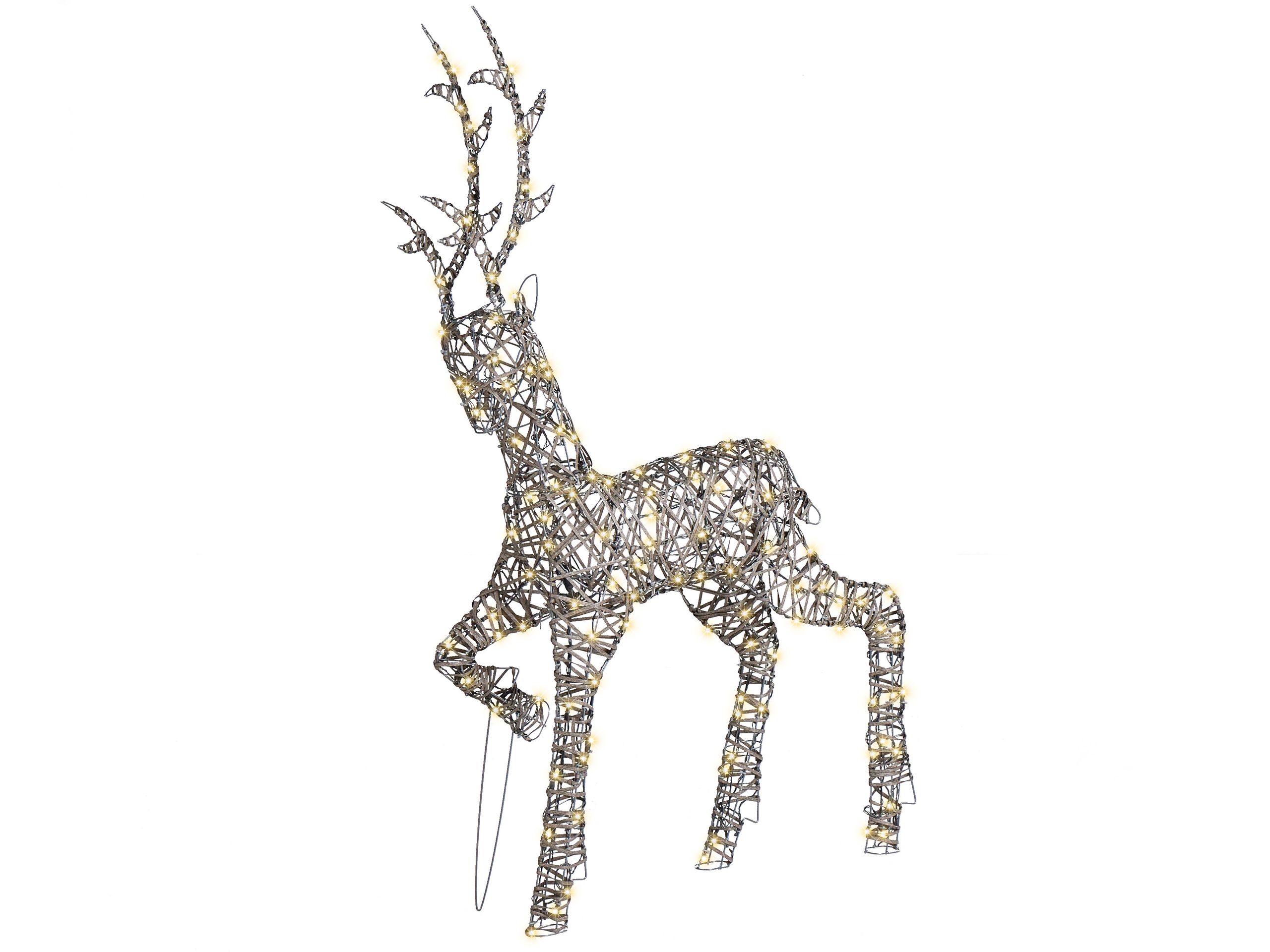 Outdoor LED Decoration Reindeer 140 cm Silver HUSAVIK - Gemini Interiors