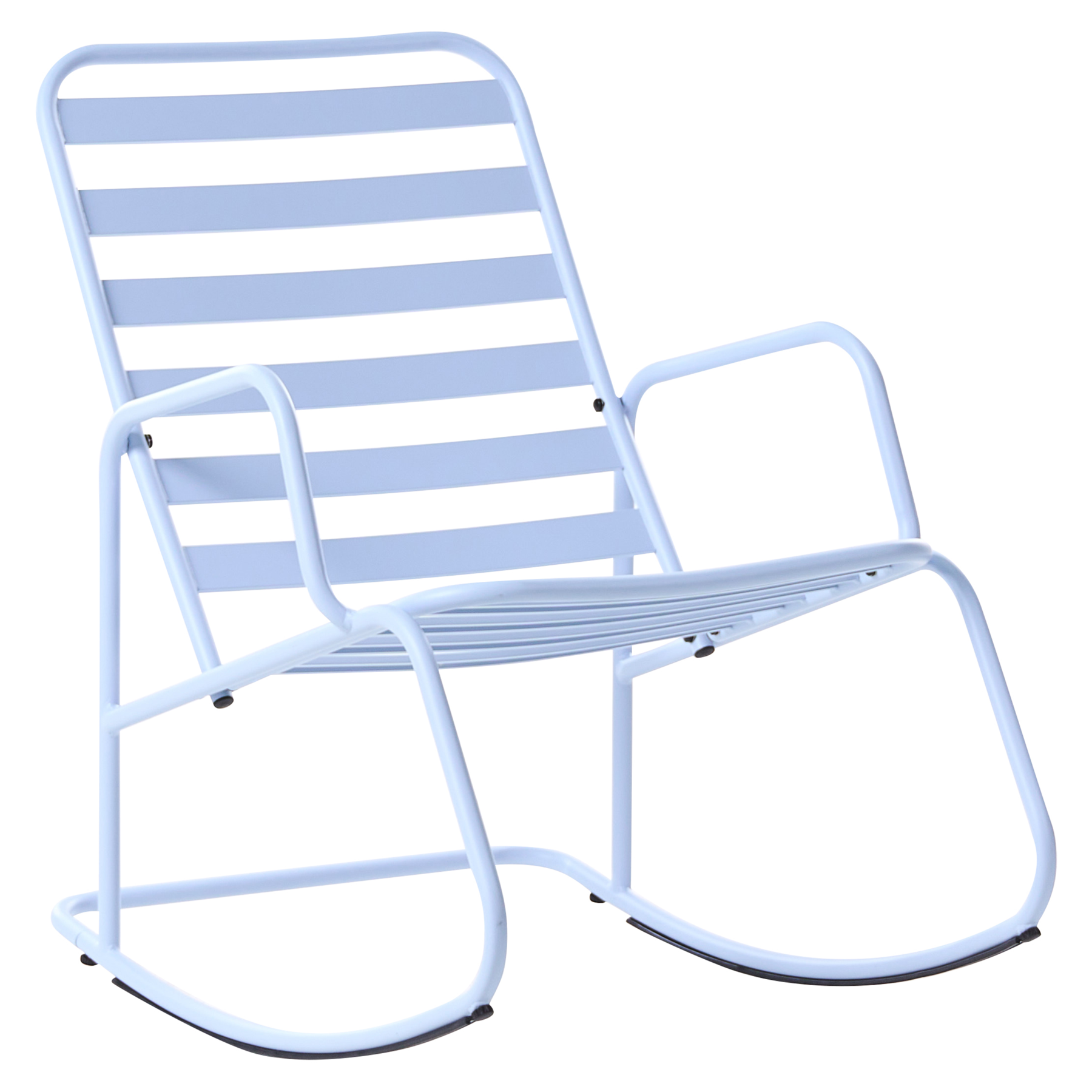 KASTELLE Metal Garden Rocking Chair - Light Blue - Gemini Interiors