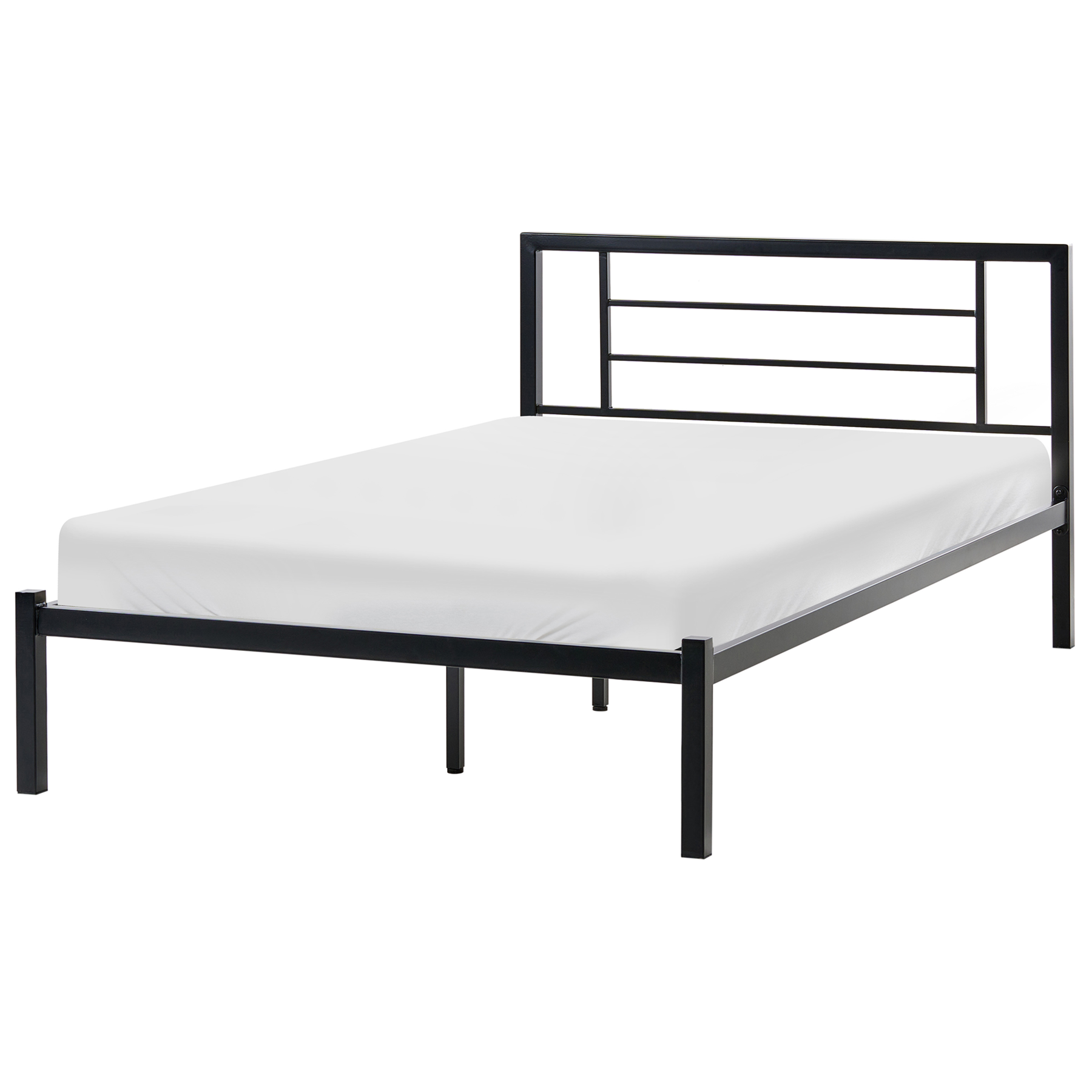 CUSSETTA Small Double Metal Bedframe - Black - Gemini Interiors