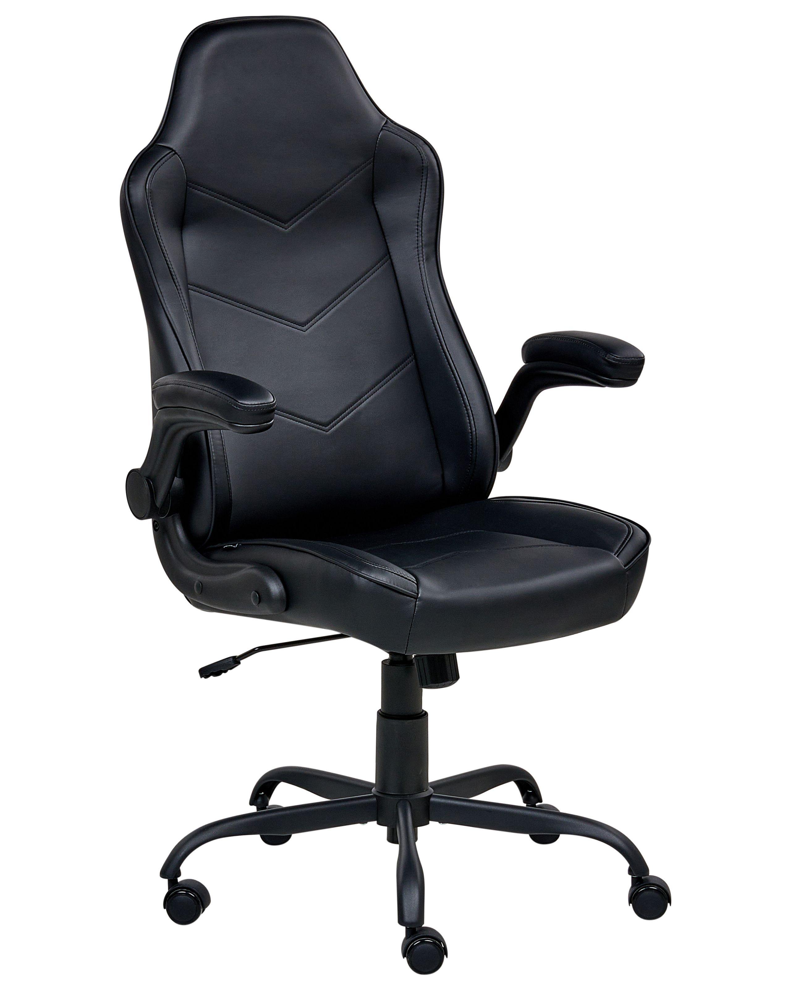 KENDALMERE Faux Leather Office Chair - Black - Gemini Interiors