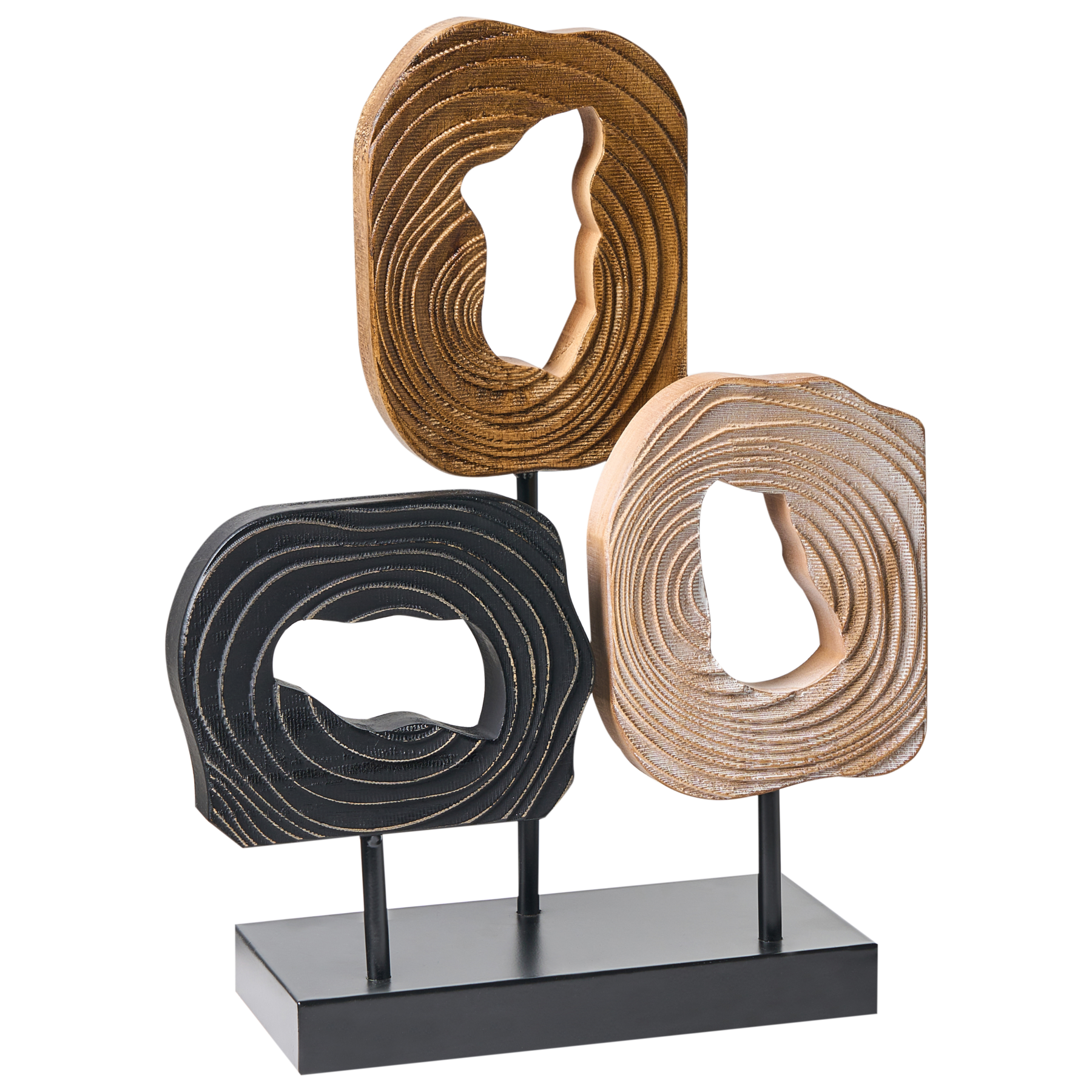 FAIRMORA Fir Wood Figurine Sculpture - Multi Colour - Gemini Interiors