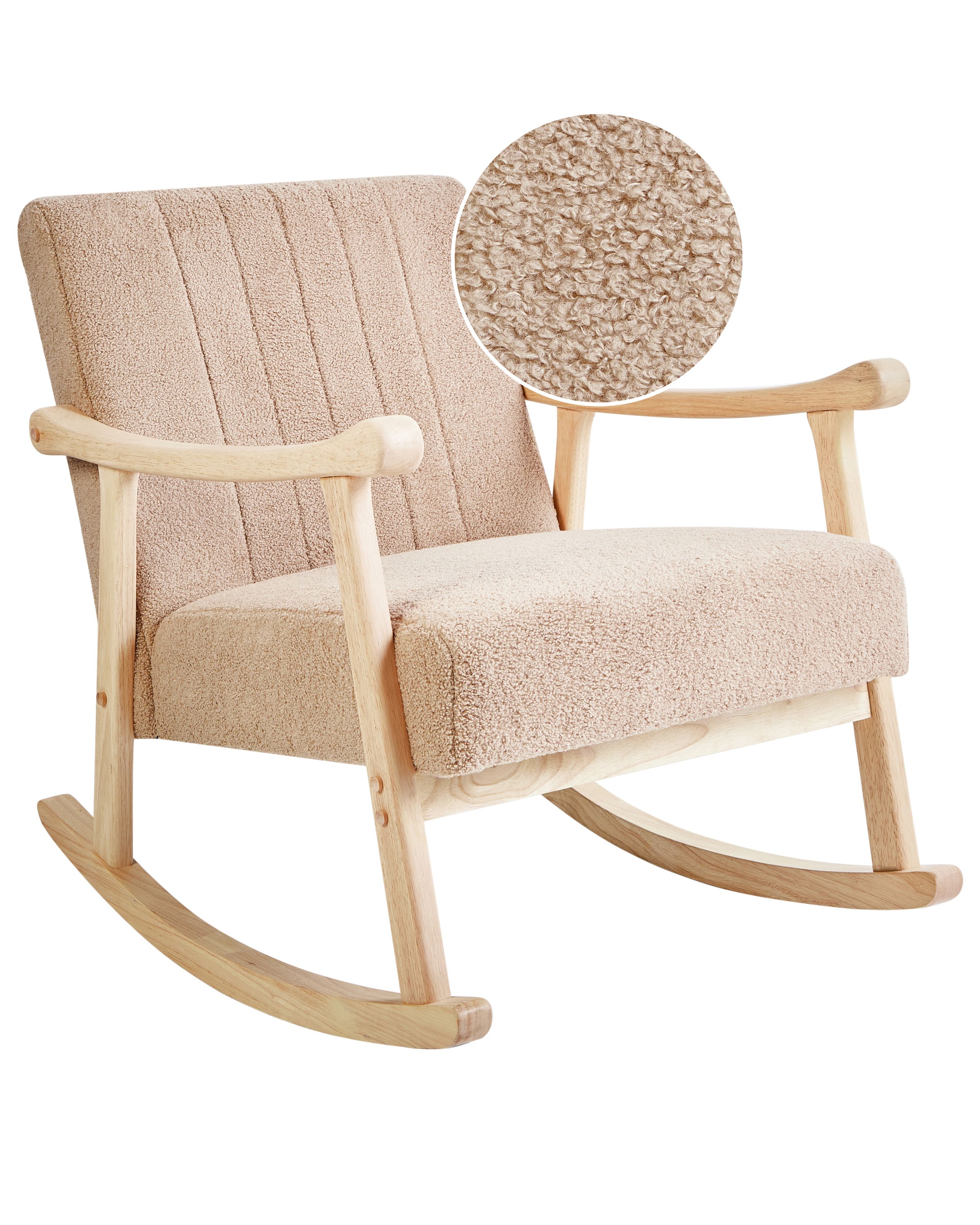 Rocking Chair LEKNES Boucle Beige - Gemini Interiors