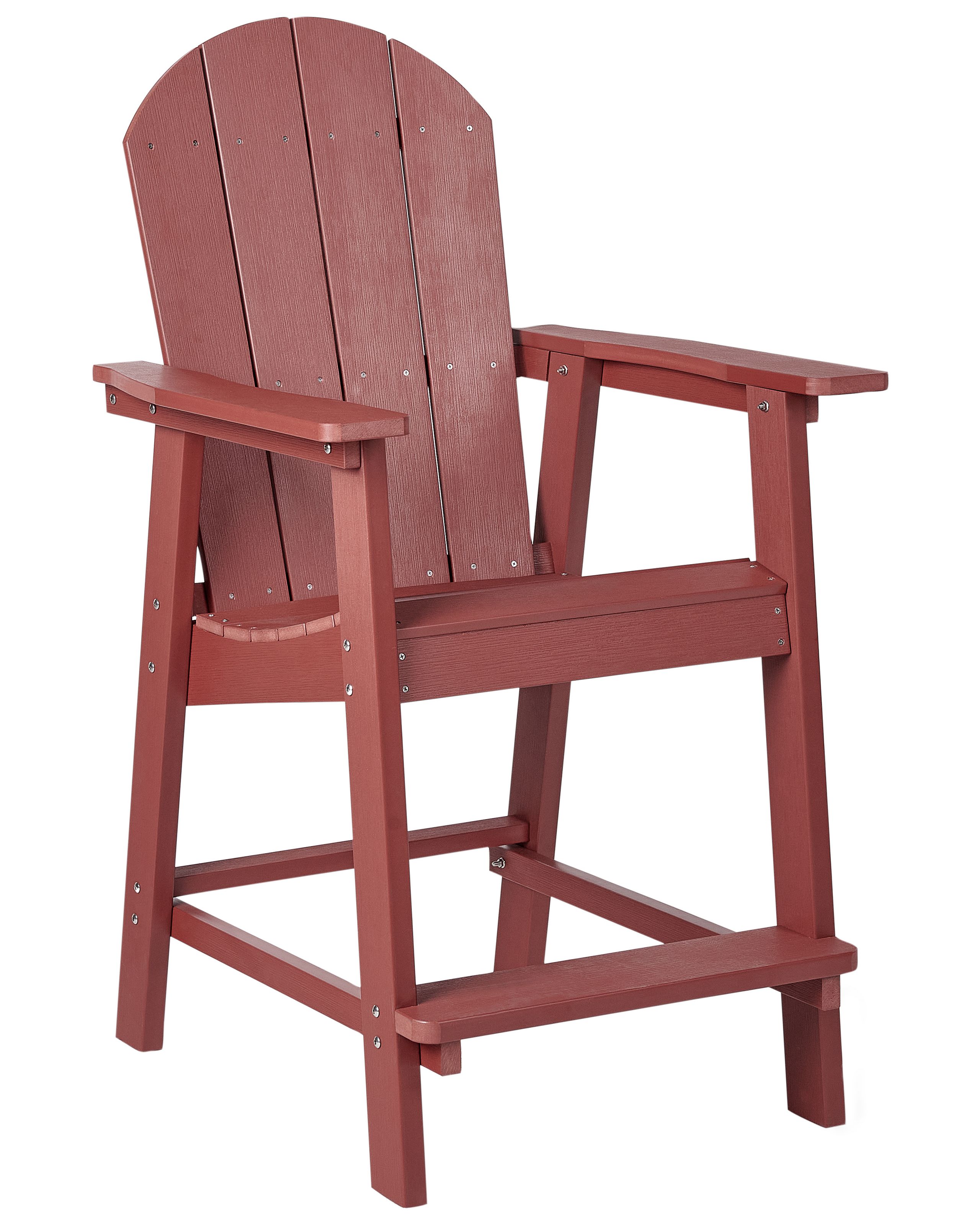 Garden Bar Chair ADIRONDACK Synthetic Material Red - Gemini Interiors