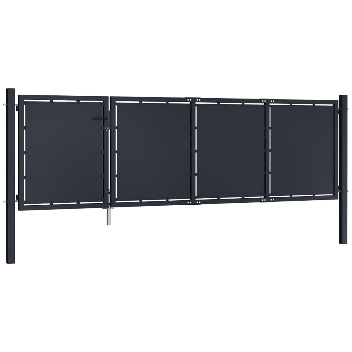 Garden Gate Steel Anthracite 350x75 cm - Casper Homes