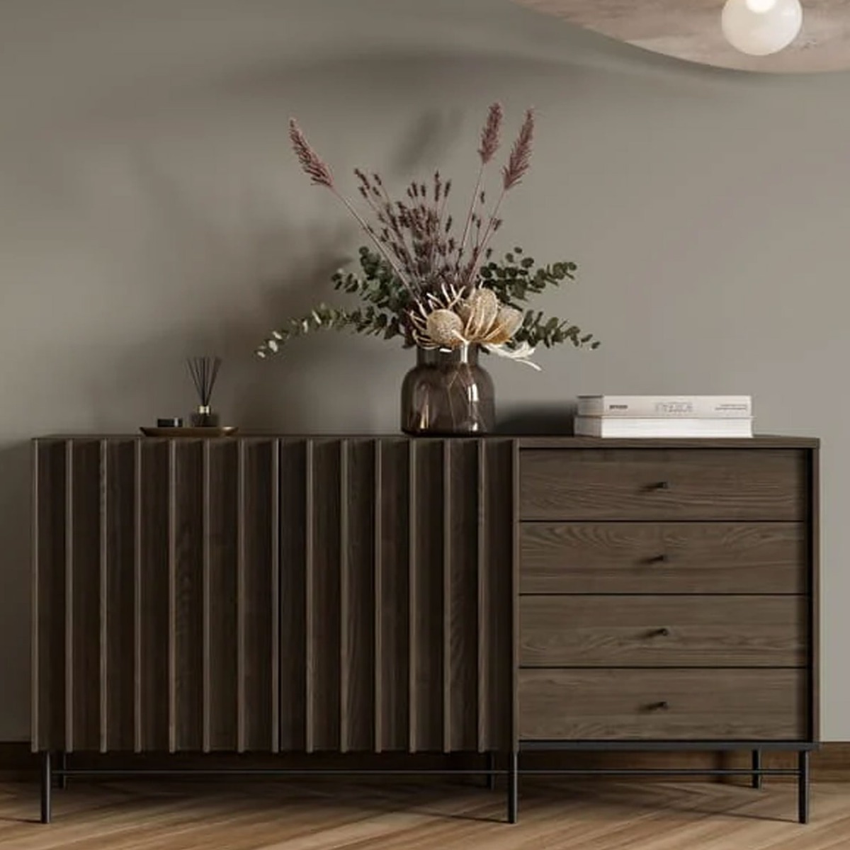Nixie Vector Sideboard with 4 Drawers - Portland Ash - Art Nest