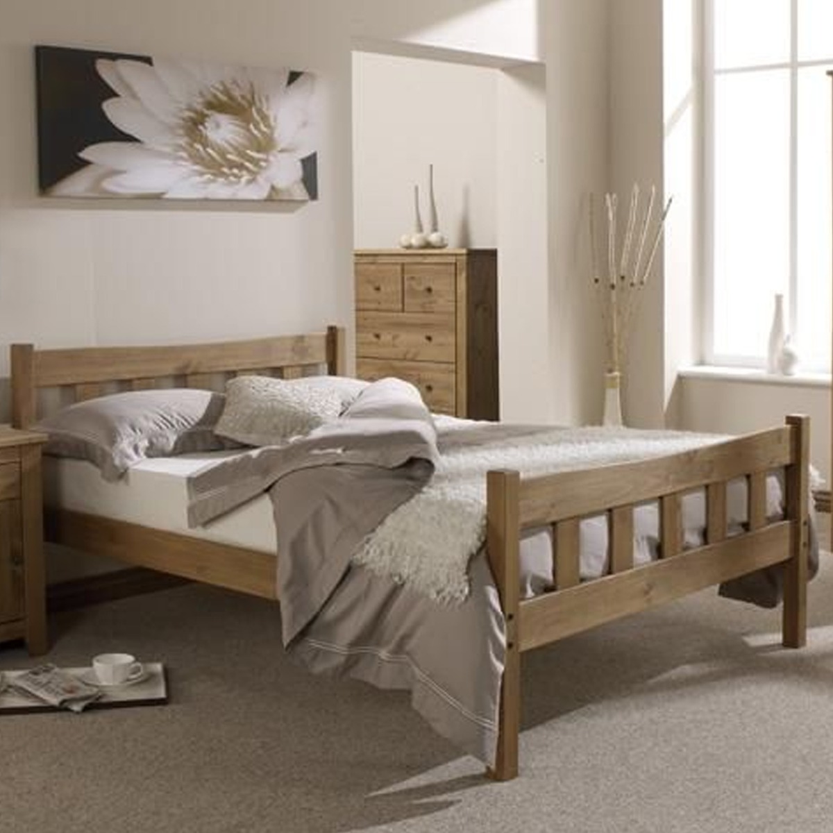 Havana Pine Bed Frame - Single 3ft - Leeds Plywood