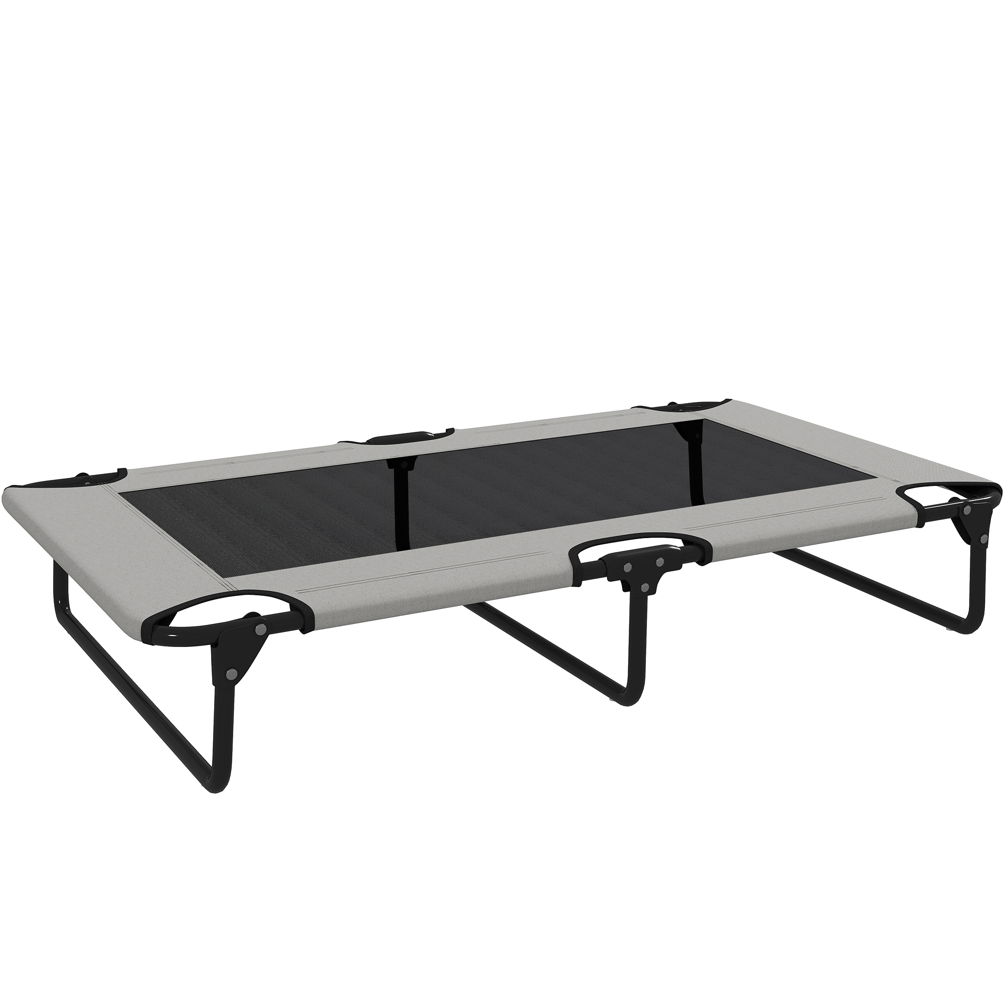 PAWSTER Large Raised Dog Bed Breathable Mesh Light Grey - Life Essentials