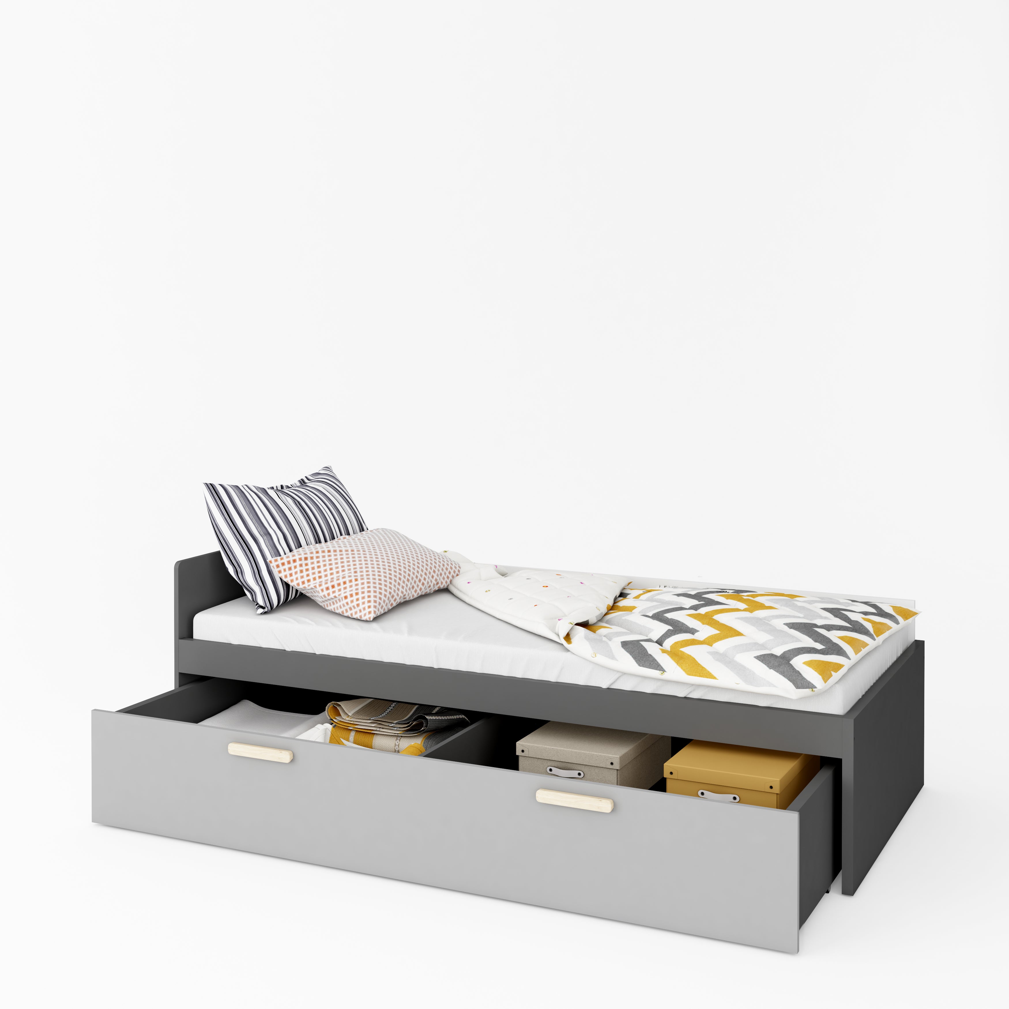 Loc PO-13 Bed with Drawer - Art Nest