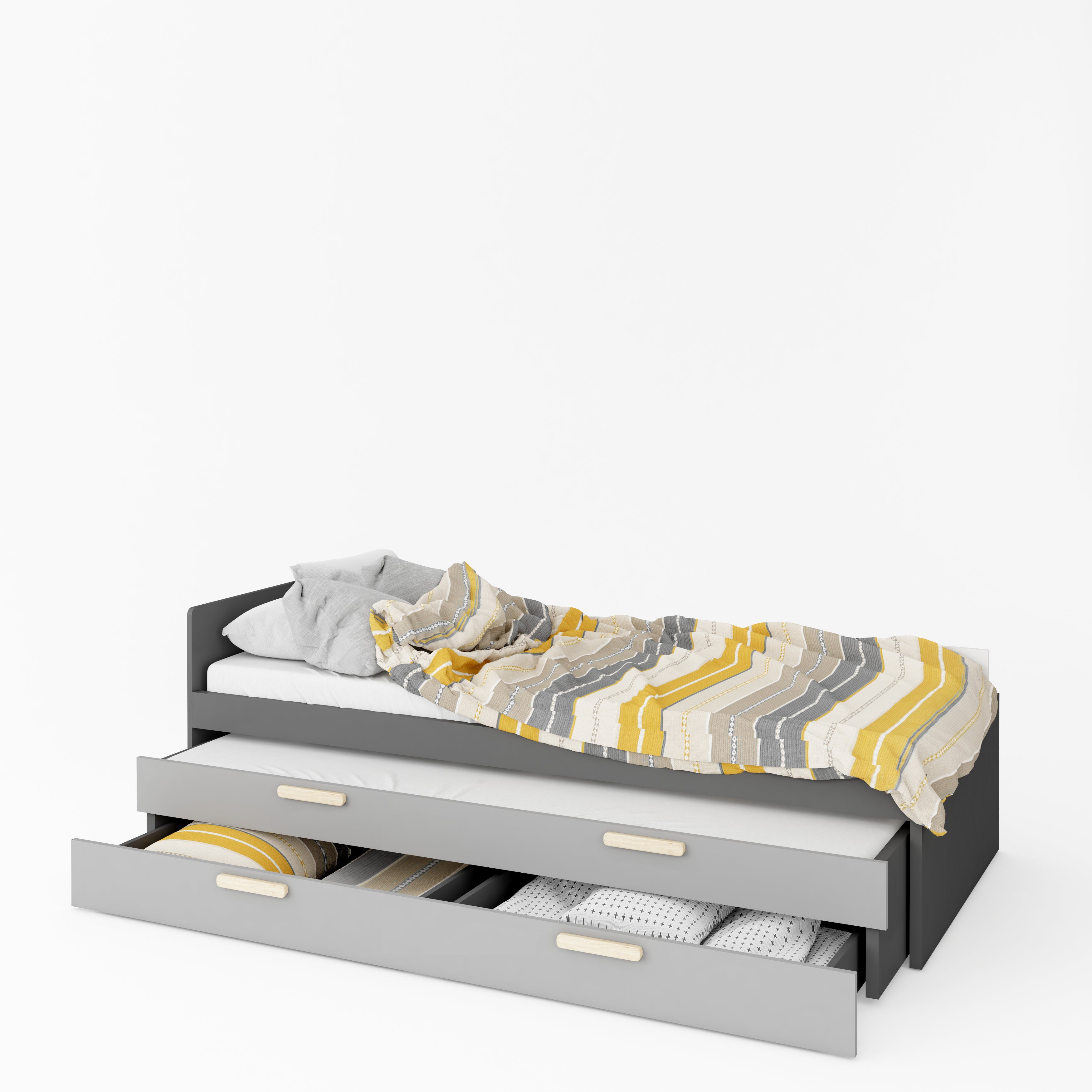 Loc PO-14 Bed with Trundle and Storage - Art Nest