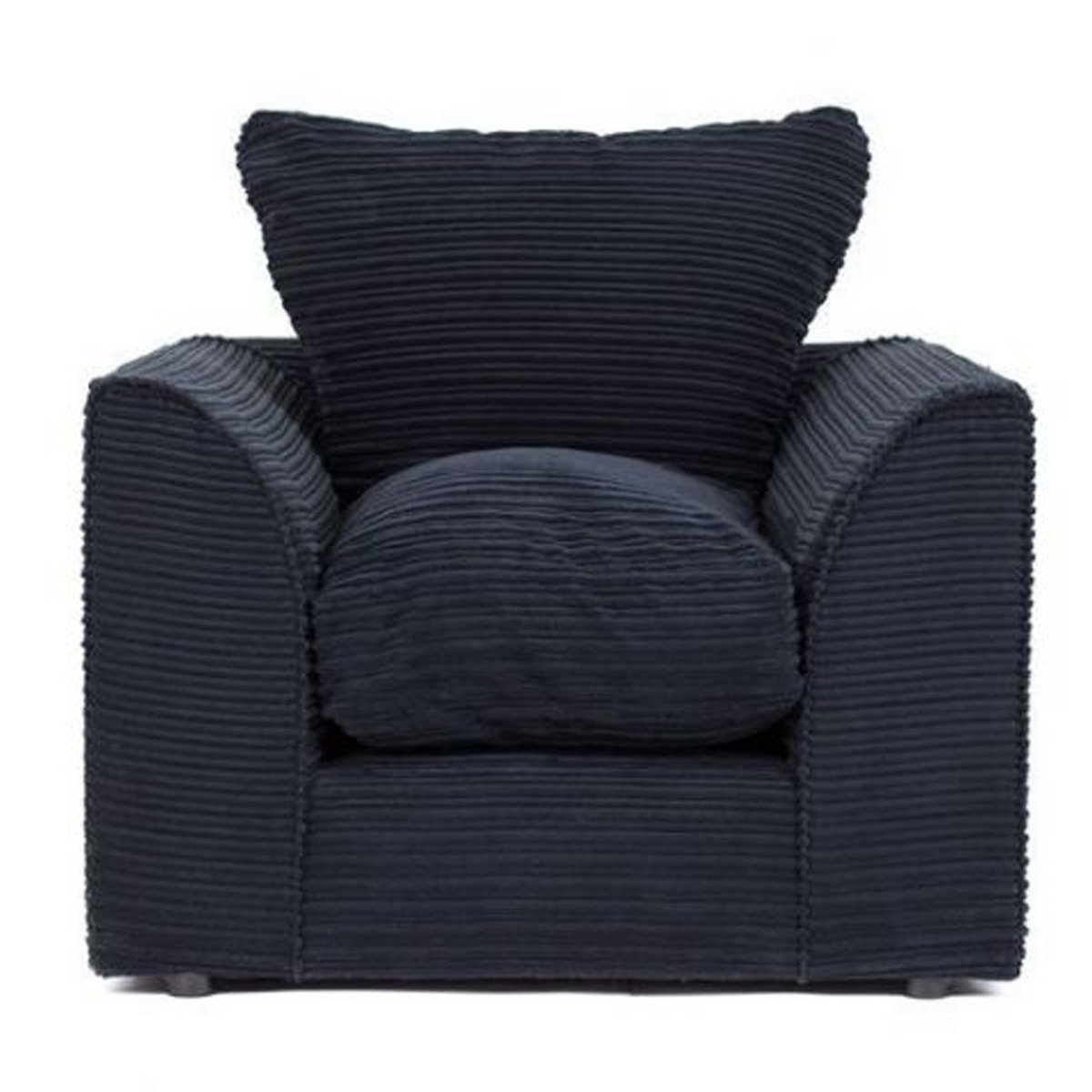 PORTO Jumbo Cord Armchair - Black - Interior Masters