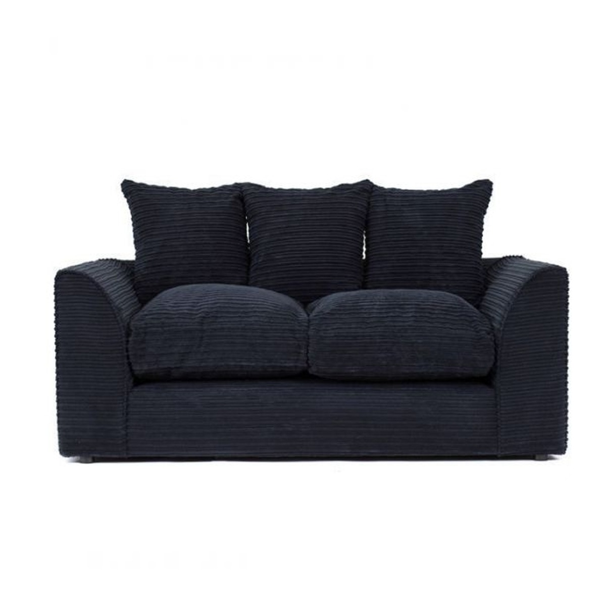 PORTO Jumbo Cord 3 Seater Sofa - Black - Interior Masters