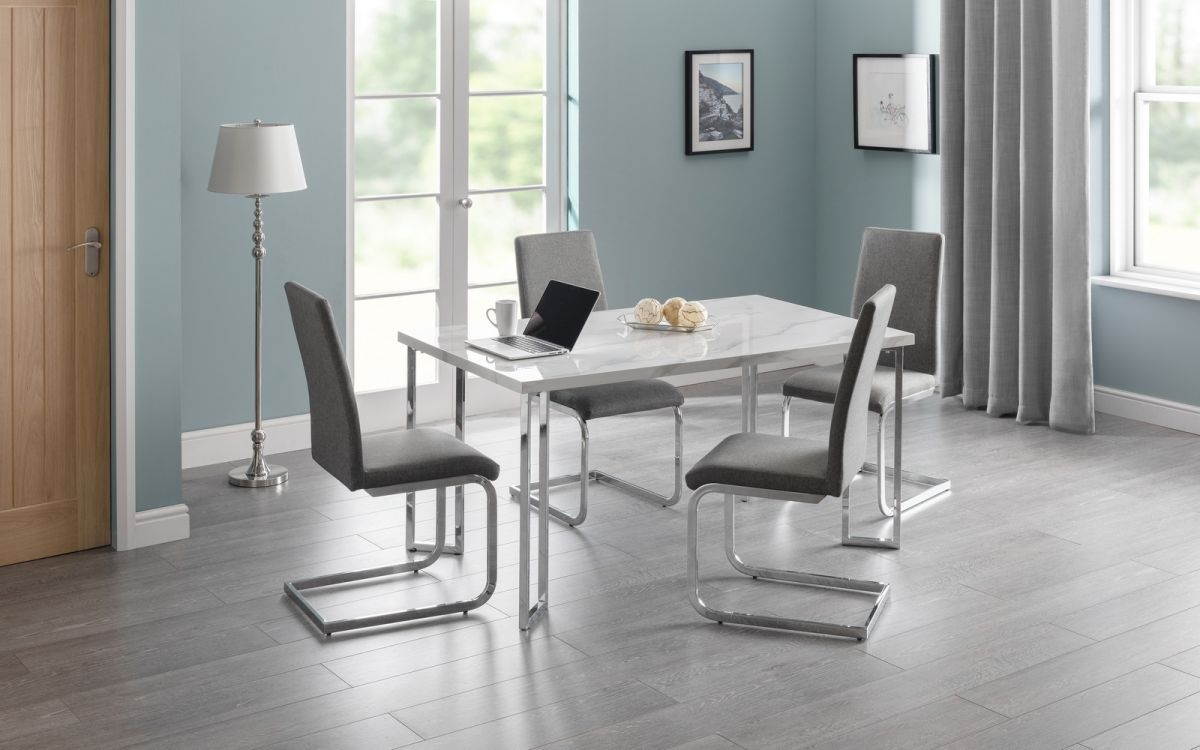Positano White Marble Dining Table - JB Collections