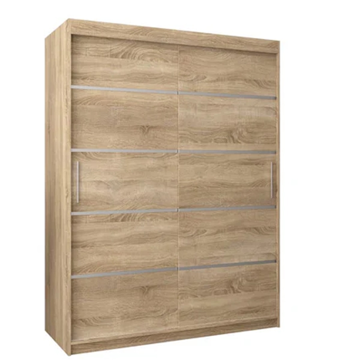 Sliding Wardrobe - VICENZA I 2 Door Wardrobe Oak Sonoma 150cm - Art Nest