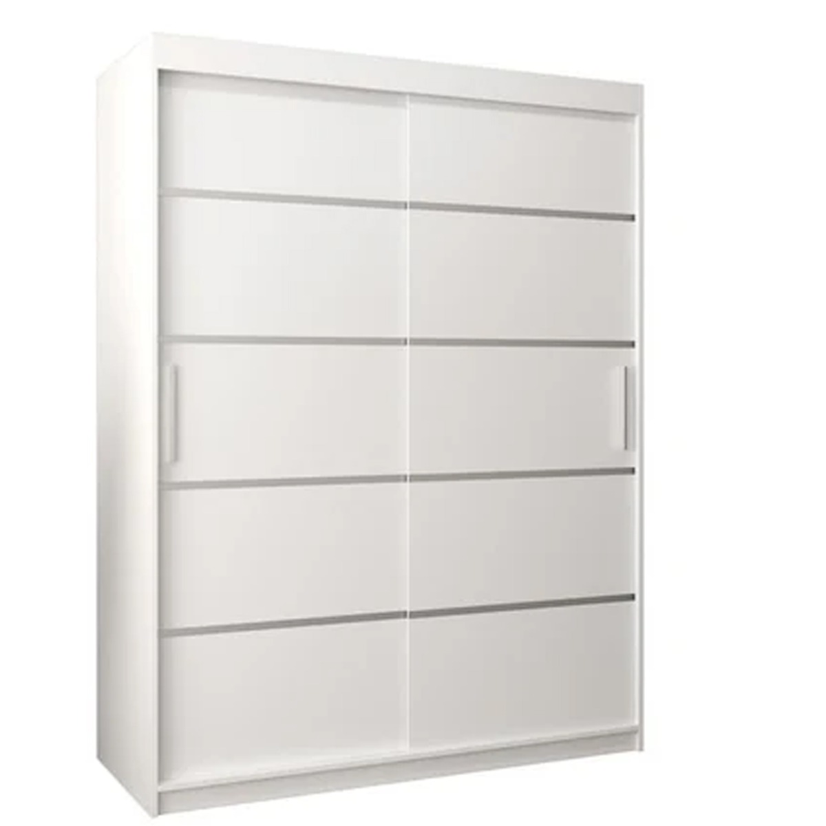 Sliding Wardrobe - VICENZA I 2 Door Wardrobe White 150cm - Art Nest