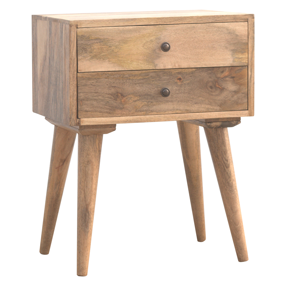 Bedside Table - MODERN Nightstand Oak-ish Finish 45cm - Prime Deals