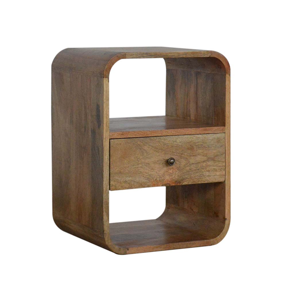 Bedside Table - LONDON Nightstand Oak Finish 40cm - Beasley & Sons