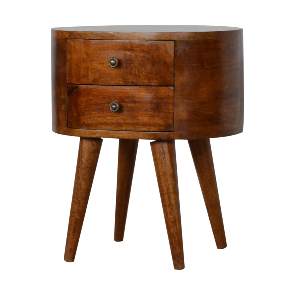 Bedside Table - CHESTON Nightstand Chestnut 45cm - Prime Deals