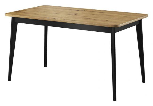Serie Black Legs Extendable Dining Table - Oak Artisan - Art Nest