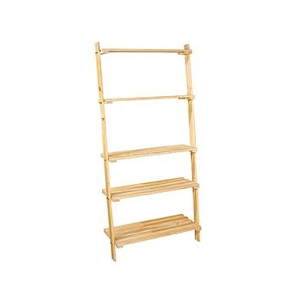 Bonnie Ladder Shelf Unit with Slatted Shelves - Oak - Colton & Sawyer