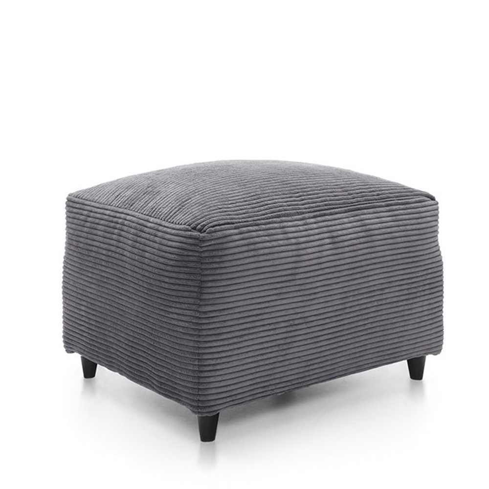 Jill Jumbo Footstool - Grey - Moonlight Interiors