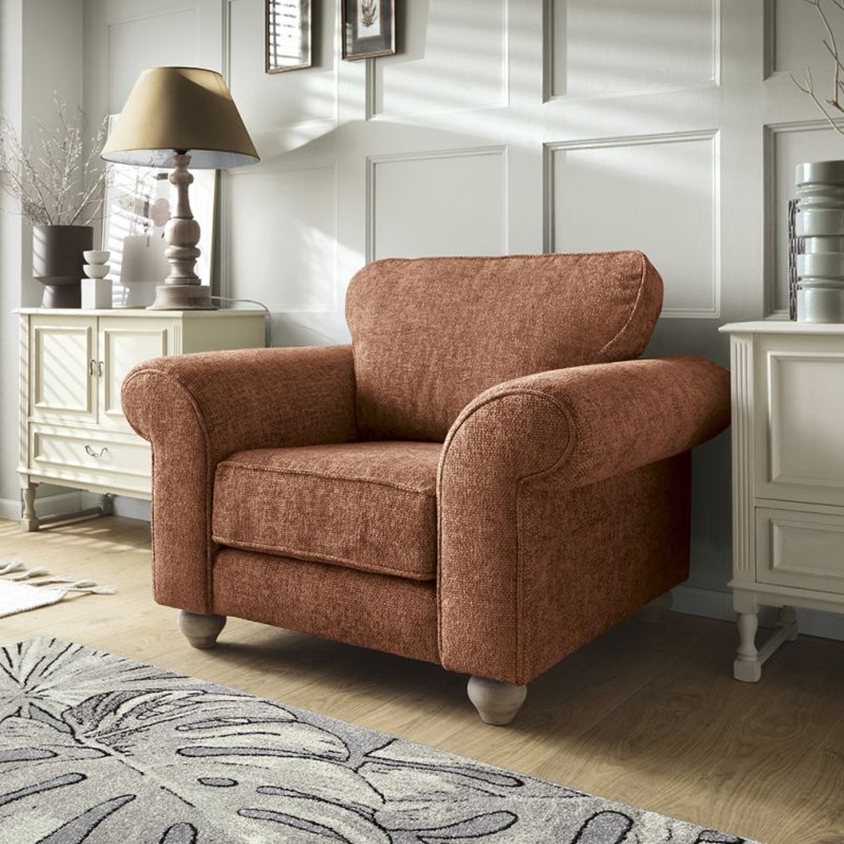 Ingrid Sofa Armchair - Orange - Moonlight Interiors