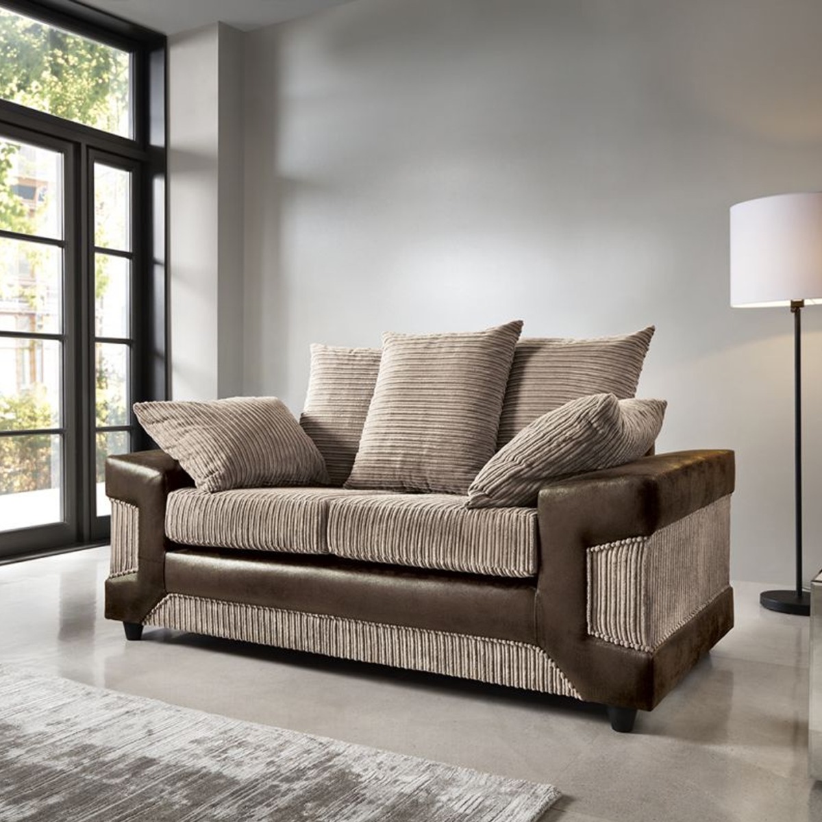Dyno 2 Seater Sofa - Brown - Moonlight Interiors