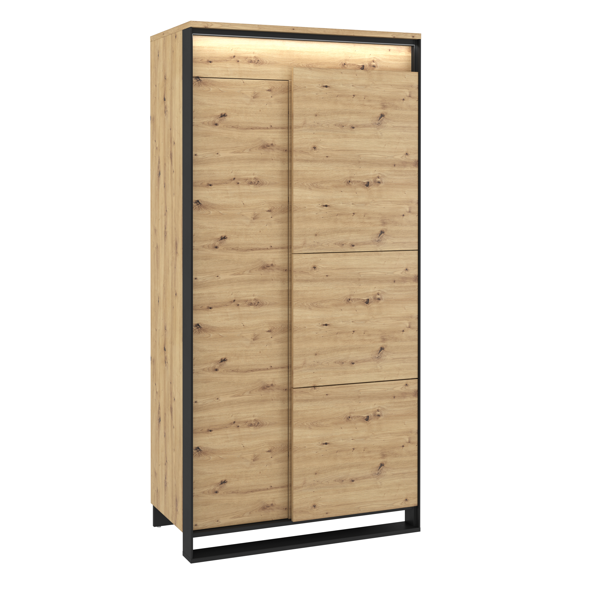 Wardrobe - QUINTON 2 Door Wardrobe Oak Artisan 95cm - Art Nest