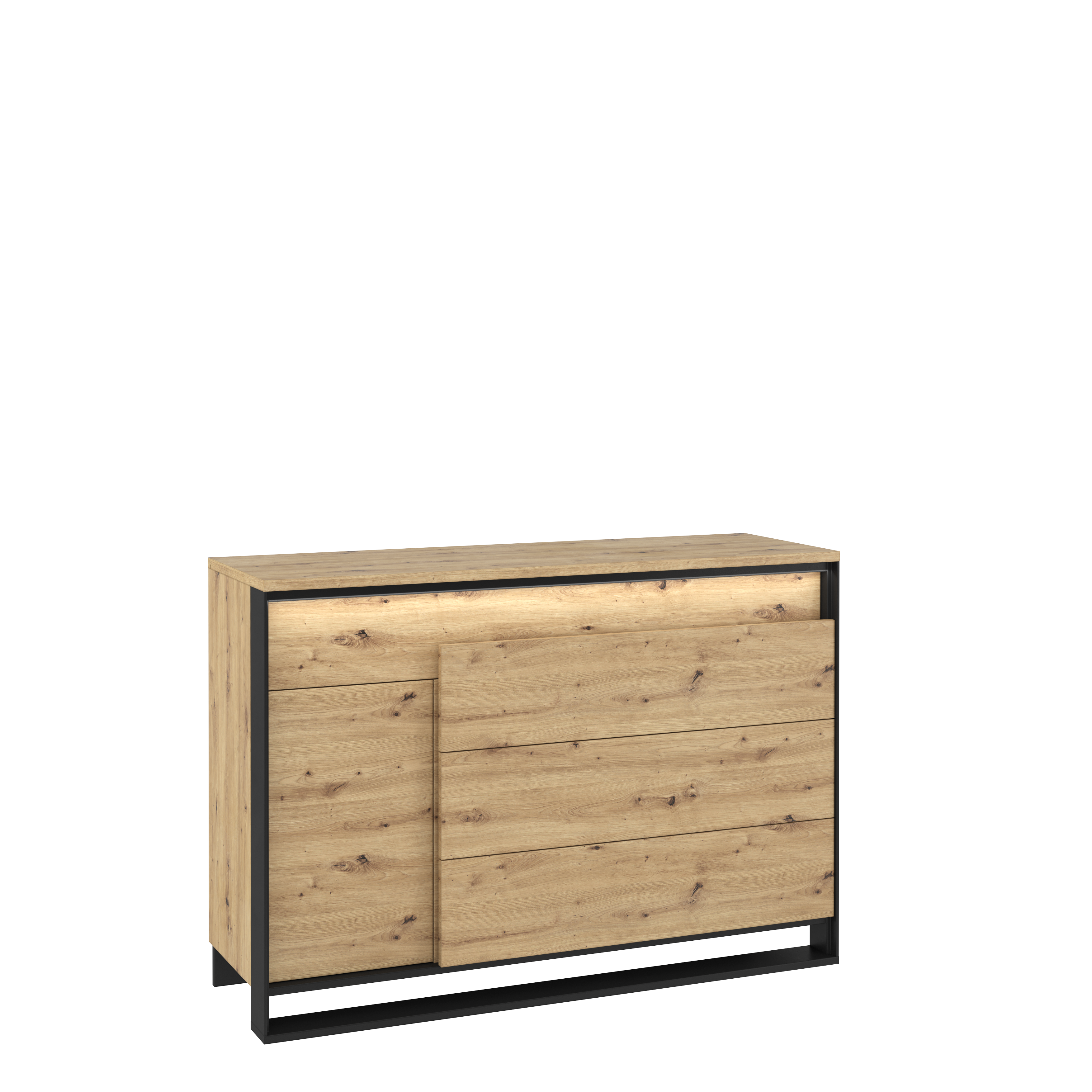 Quinton QA-08 1 Door 3 Drawers Cabinet - Art Nest