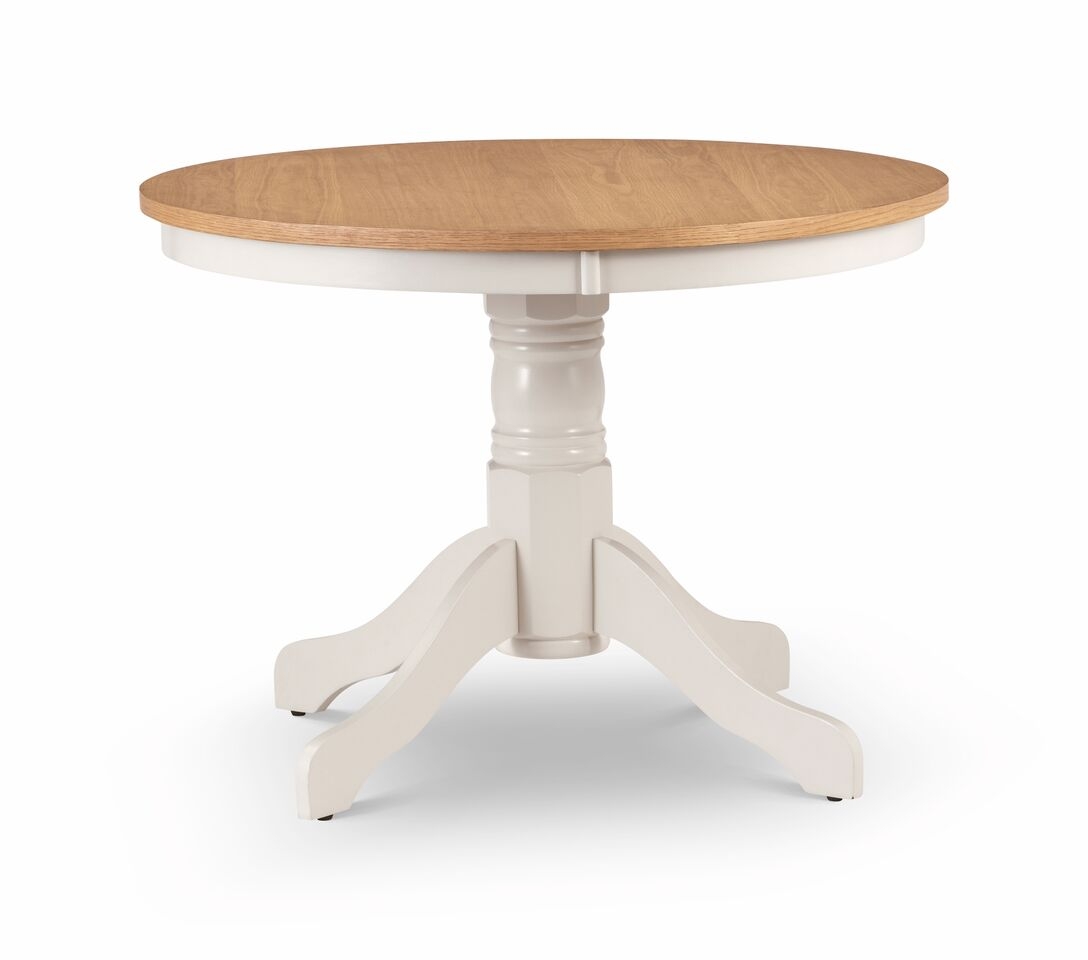 Davenport Ivory Oak Round Pedestal Table - JB Collections