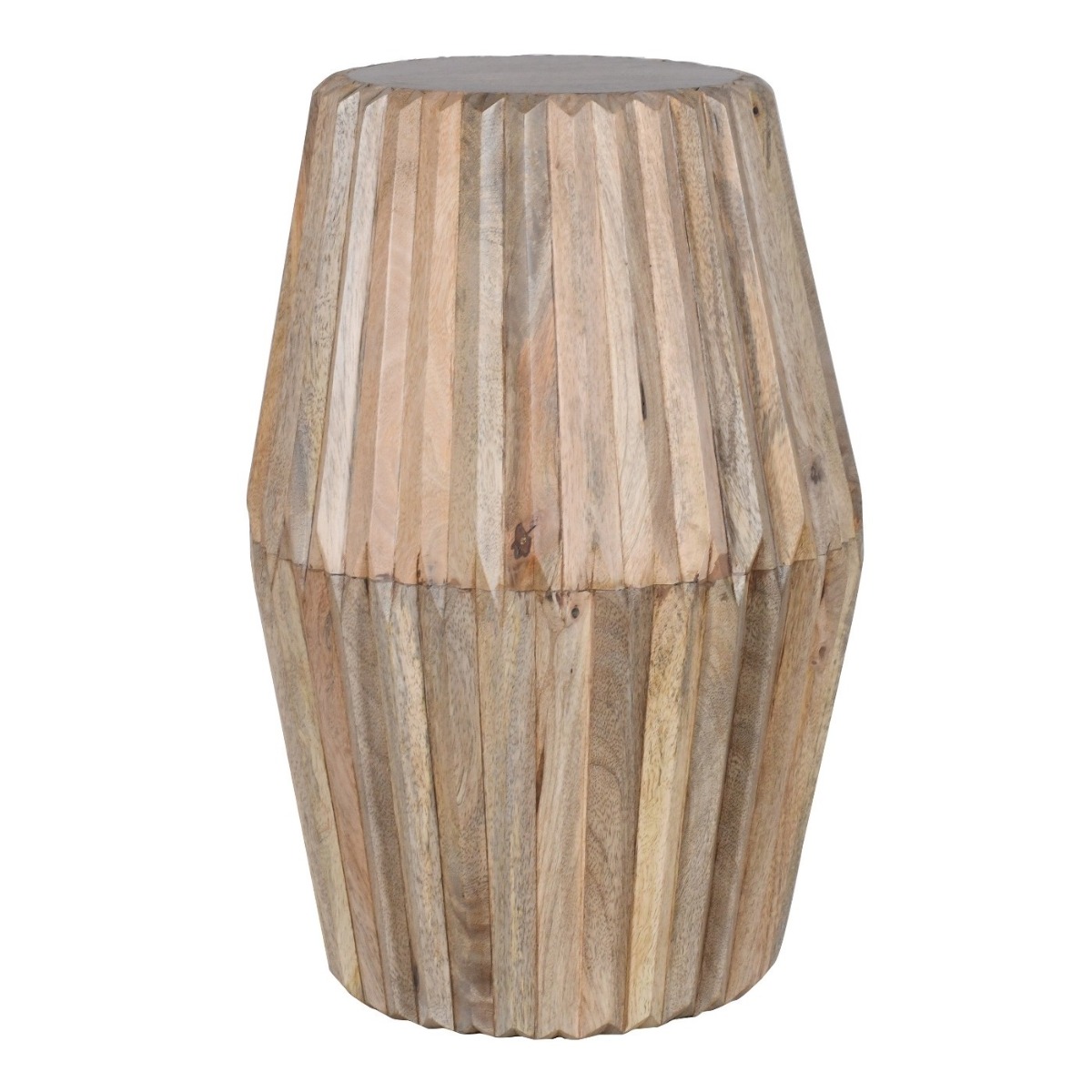 Denise Carved Mango Wood Side Table - Warm Colour - Elfrida Interiors