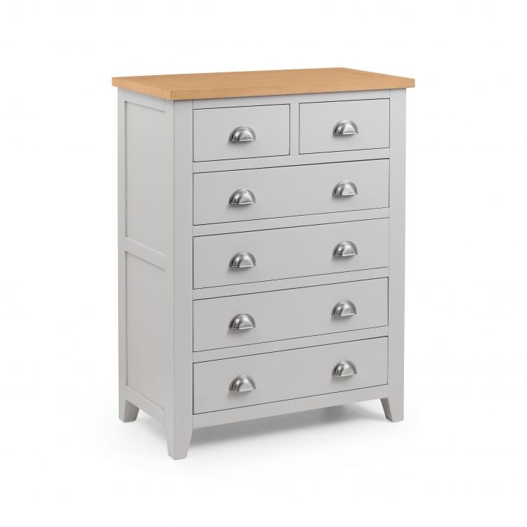 RUHA Grey Chest of Drawers - Medium-sized, 6 Drawers - JB Collections