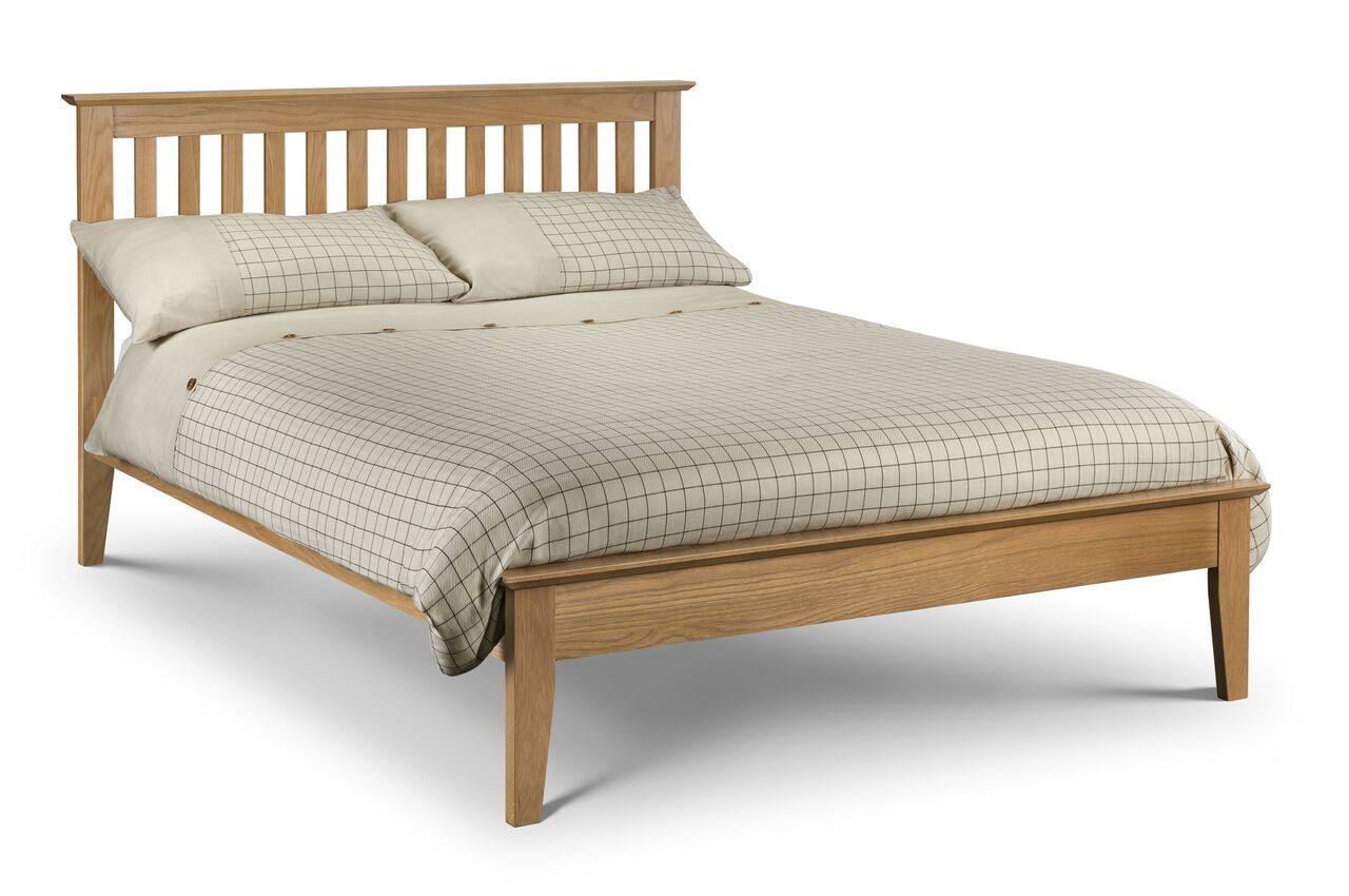 Salerno Oak Shaker Bed Frame - Kingsize 5ft - JB Collections