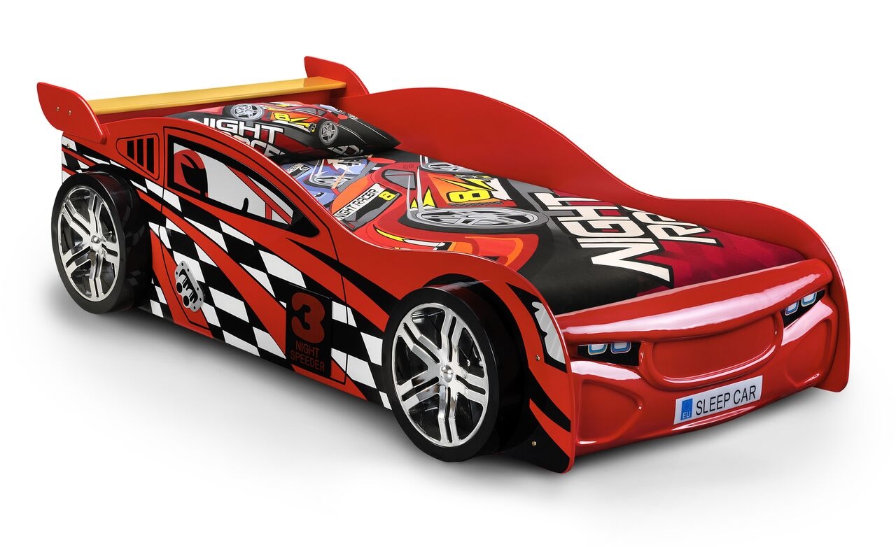 Scorpion Red Gloss Racer Bed - JB Collections