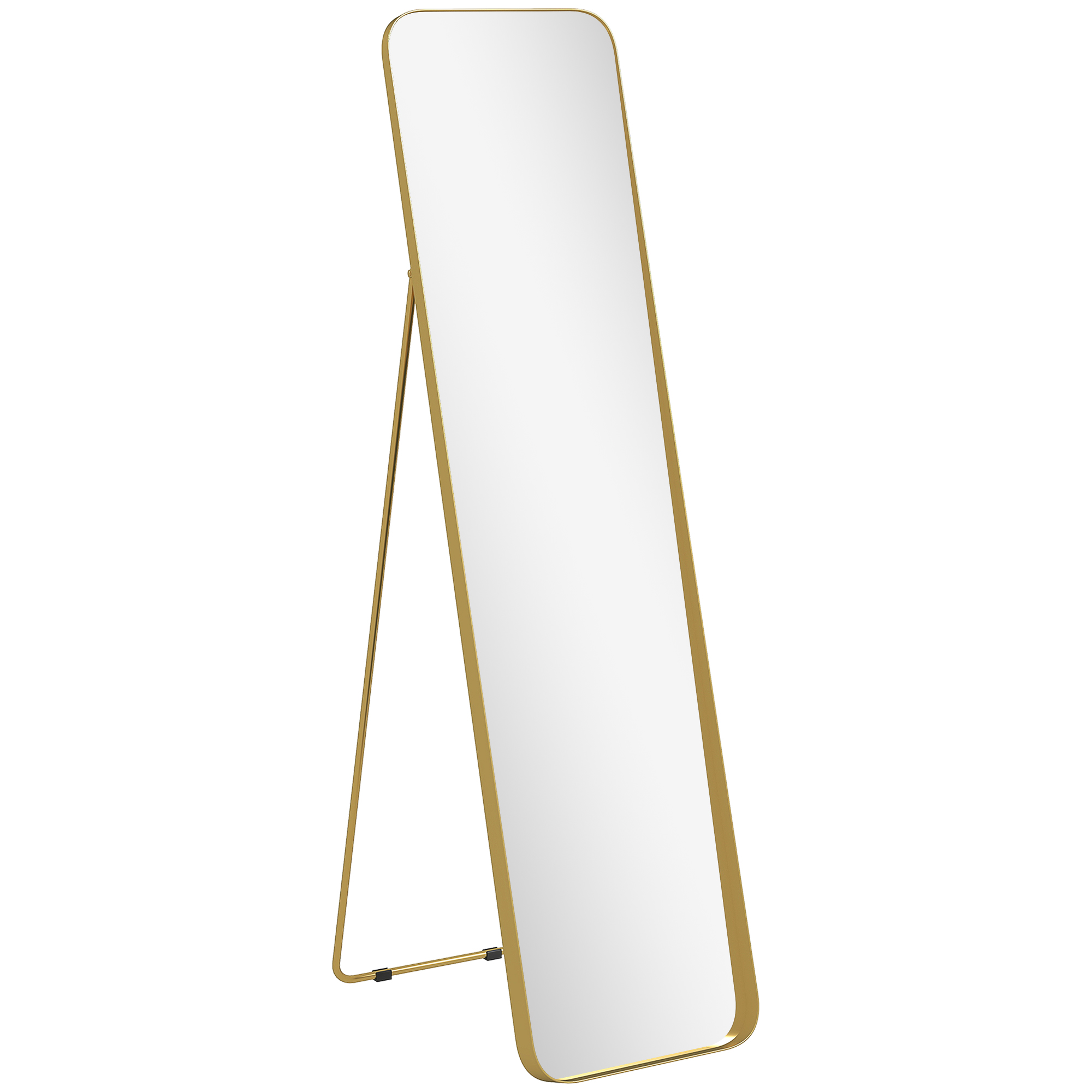 HERON 40 x 160 cm Rectangular Full Length Mirror Gold Tone - Life Essentials