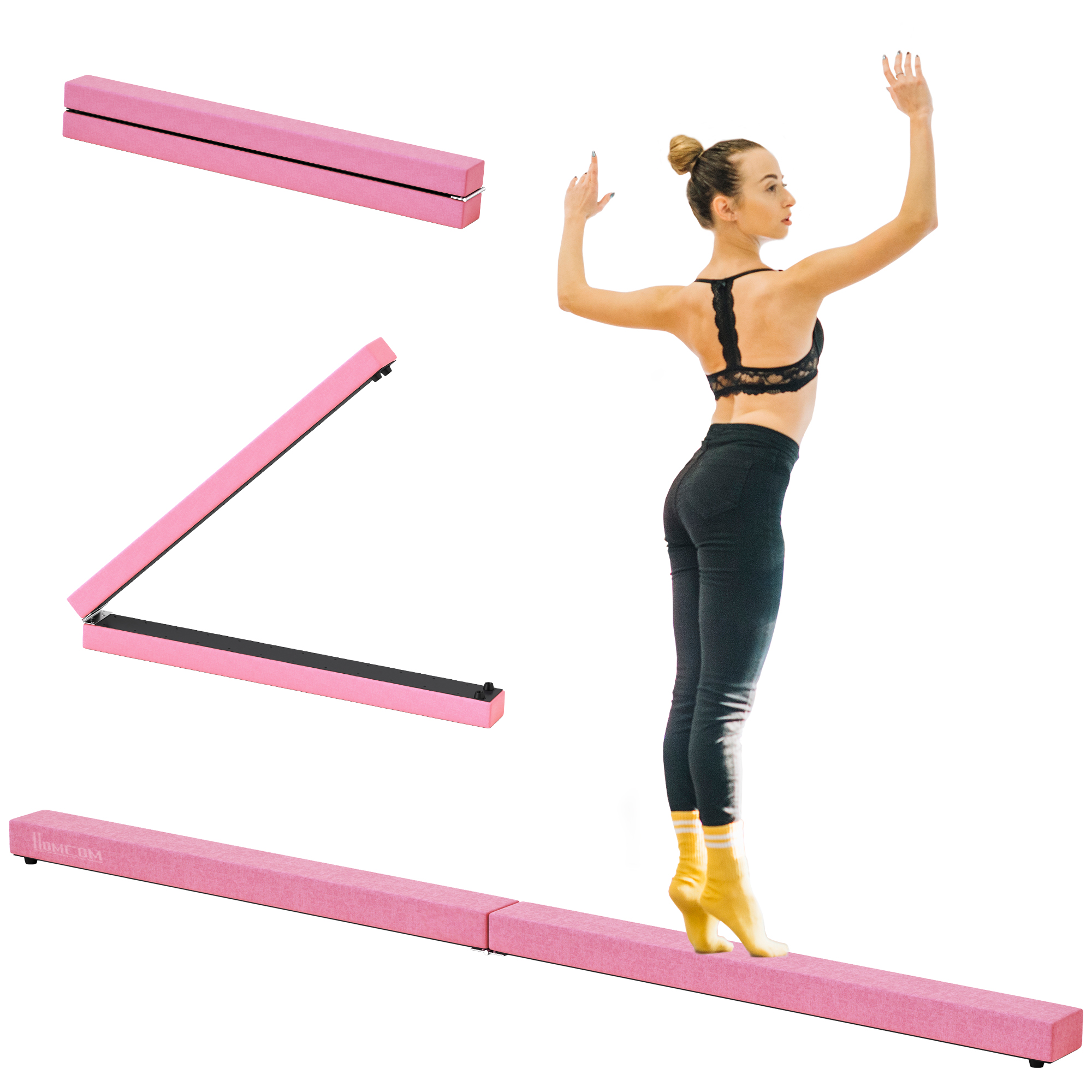 Balance Beam Trainer, 2.4 m-Pink - Life Essentials