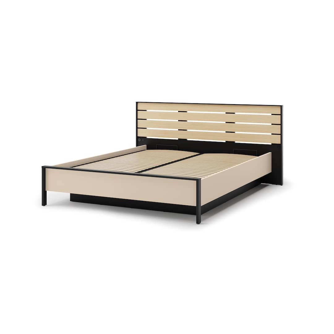 Kingsize Bed - LINNA Ottoman Bedframe with Underbed Storage - Beige - Art Nest