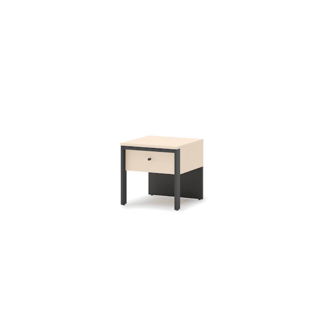 Bedside Table - LINNA 1 Drawer Nightstand - Beige - Art Nest