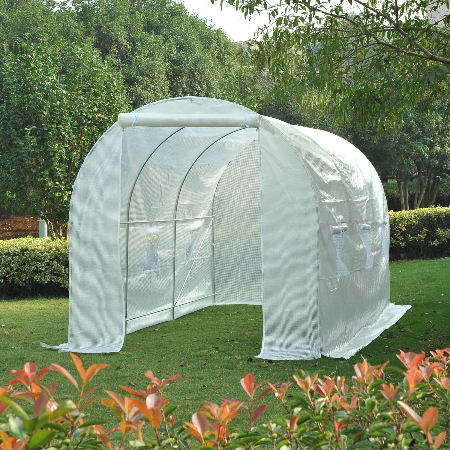 4.5 x 2 x 2 cm Galvanized Steel Poly Tunnel - The Garden Savant