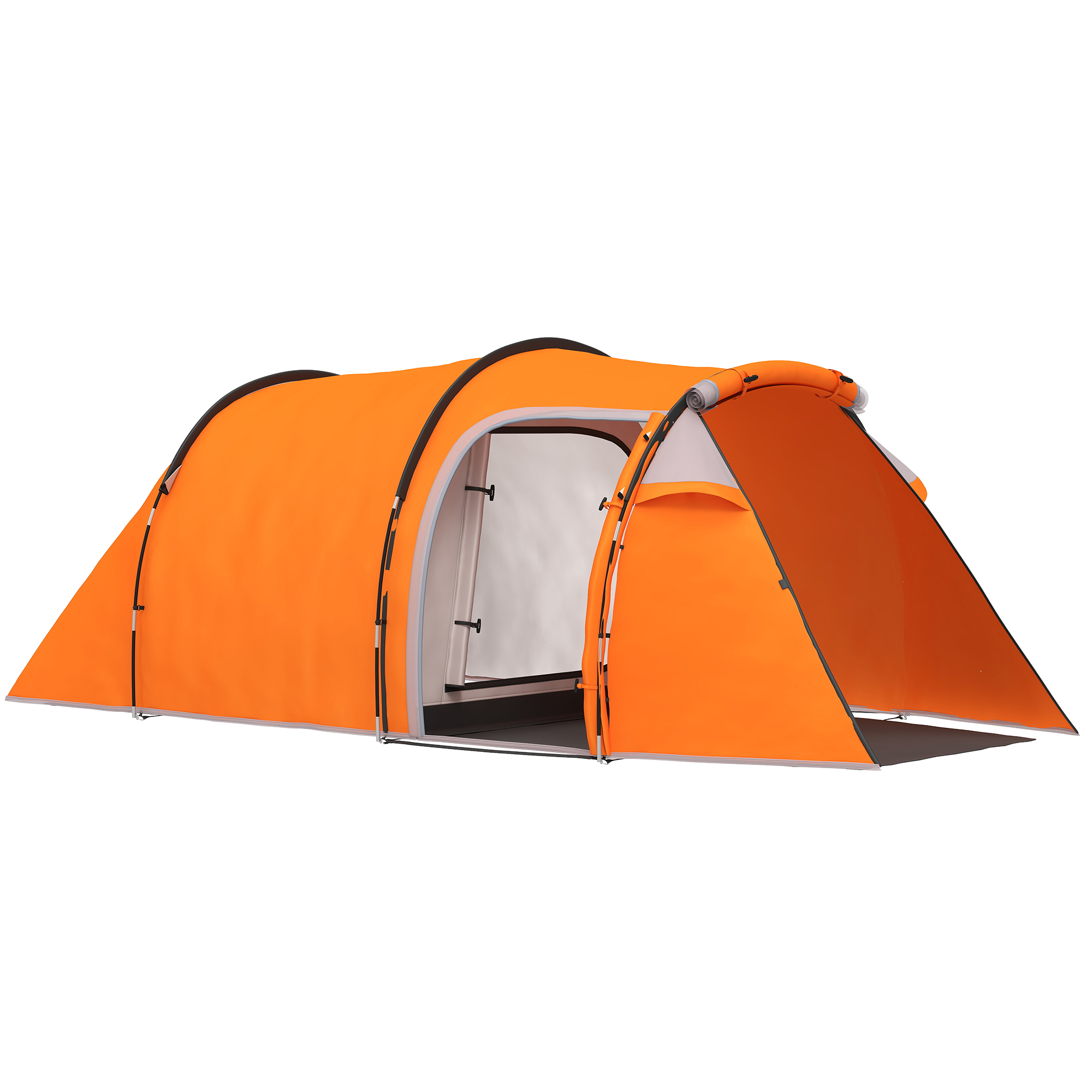SUNVISTA 2 3 Man Tunnel Tents w, Vestibule Camping Tent Orange - Life Essentials