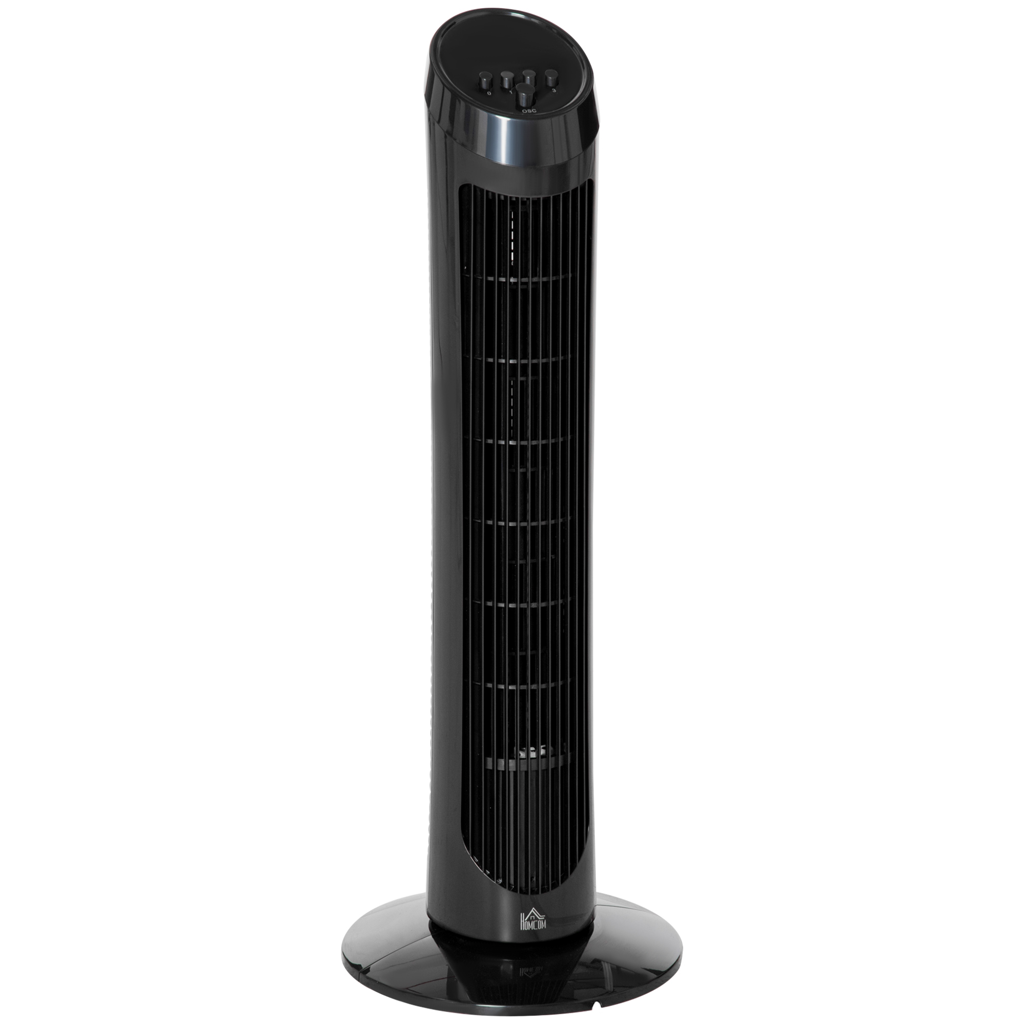 30" Oscillating Tower Fan 3 Speed Mode Ultra Slim Indoor Air Refresher Cooling Machine Noise Reduction - Black - Life Essentials