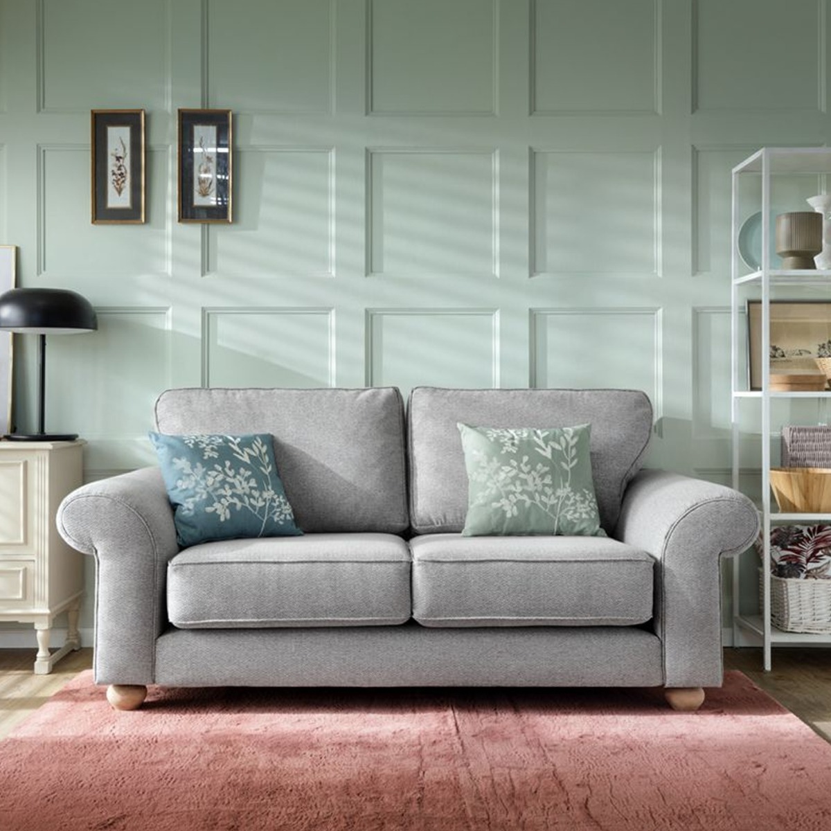 Ingrid 2 Seater Sofa - Light Grey - Moonlight Interiors
