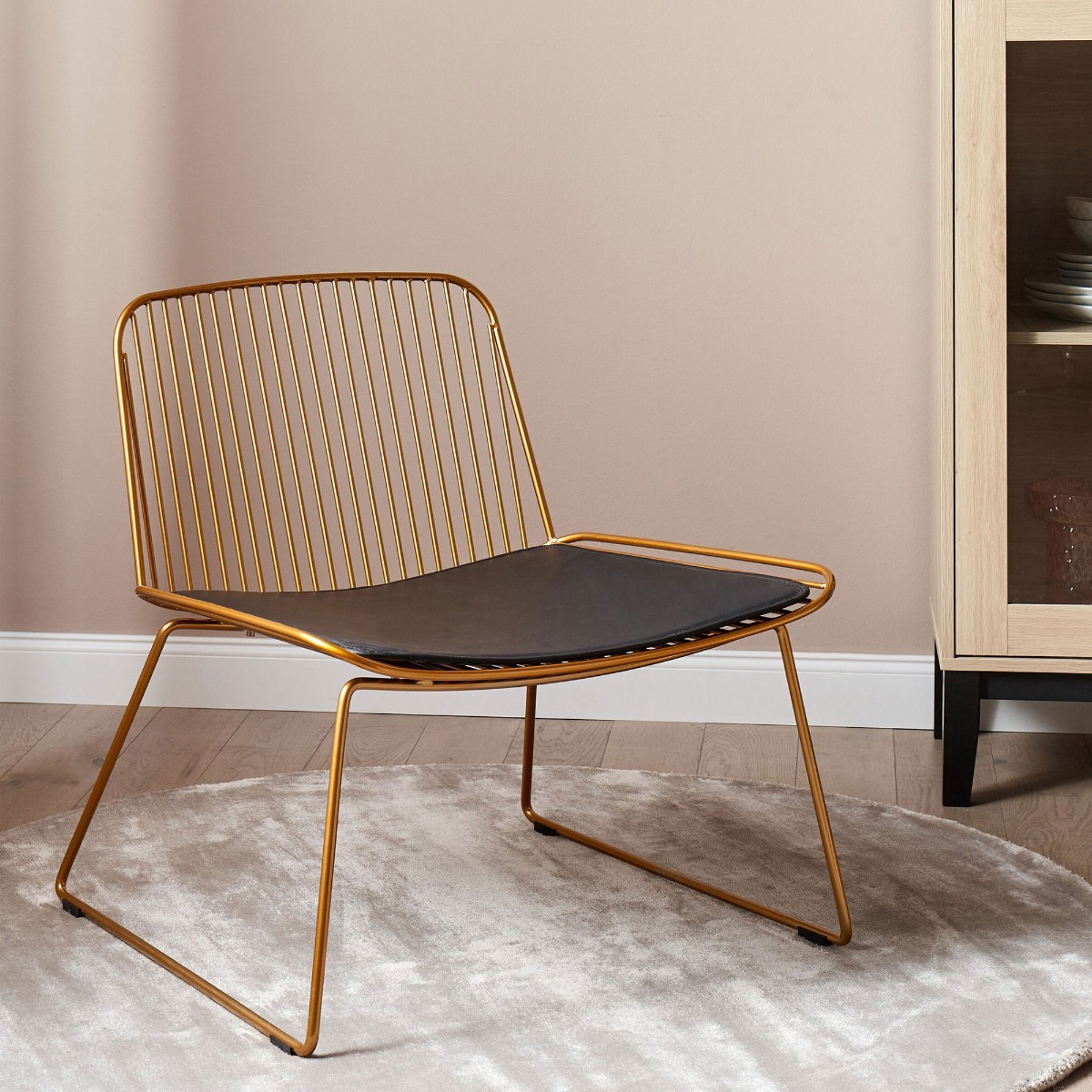 Metal Accent Chair Gold SNORUM - Gemini Interiors